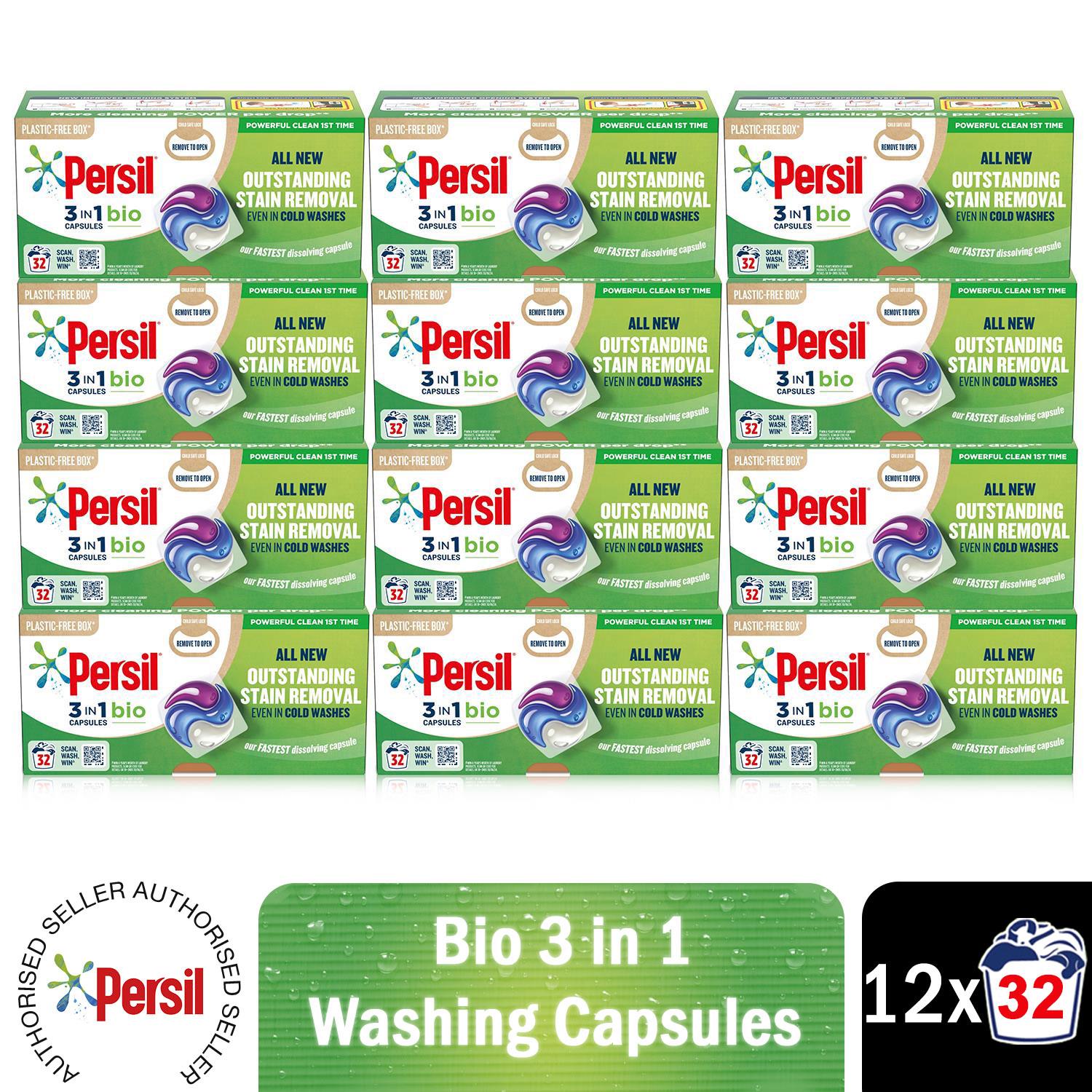 Persil 3-in-1 Washing Capsules, Colour Protect, Bio or Non-bio, 32 Washes - Picture 110 of 130
