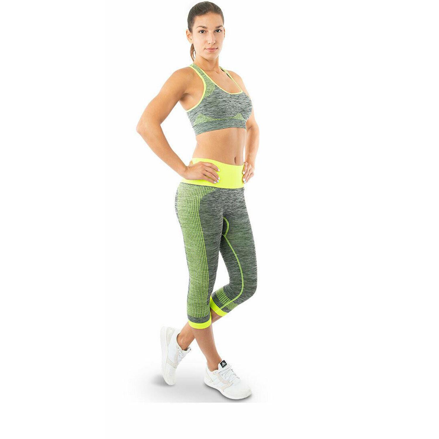 Aquarius Fitness Women Yoga Sportswear Set Green or Pink - Picture 16 of 32