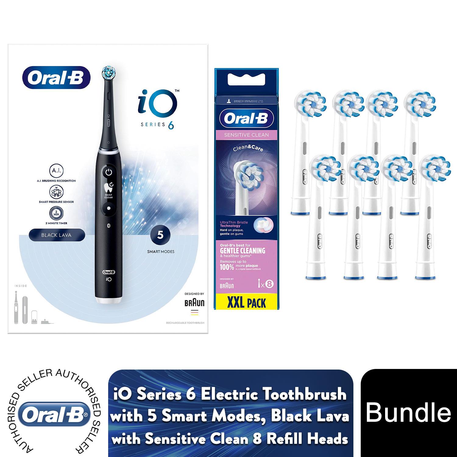 Oral-B iO Series 6 Elektrische Wiederaufladbare Zahnbürste - Schwarz mit 8x Nachfüllköpfen - Bild 56 von 66