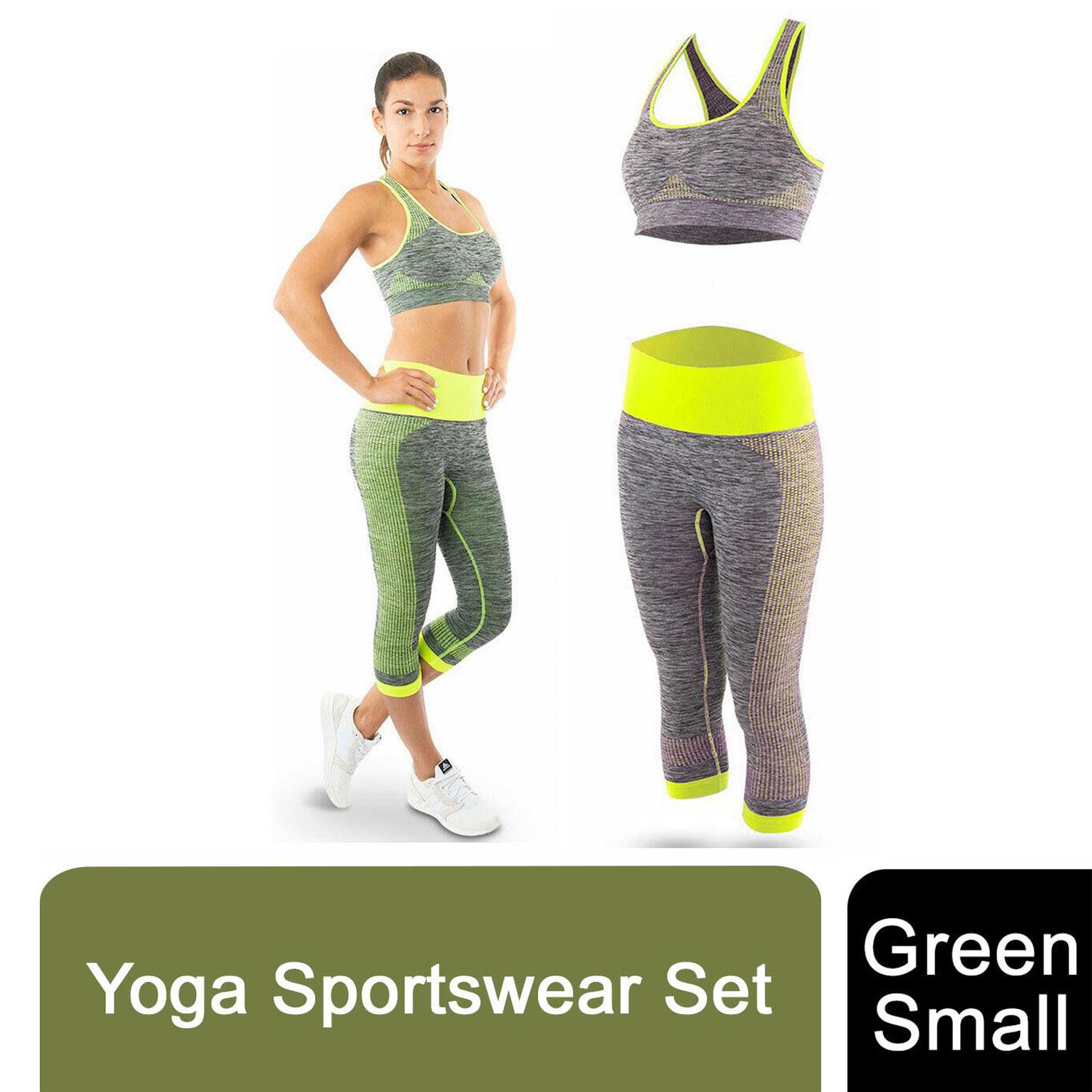 Aquarius Fitness Women Yoga Sportswear Set Green or Pink - Picture 13 of 32