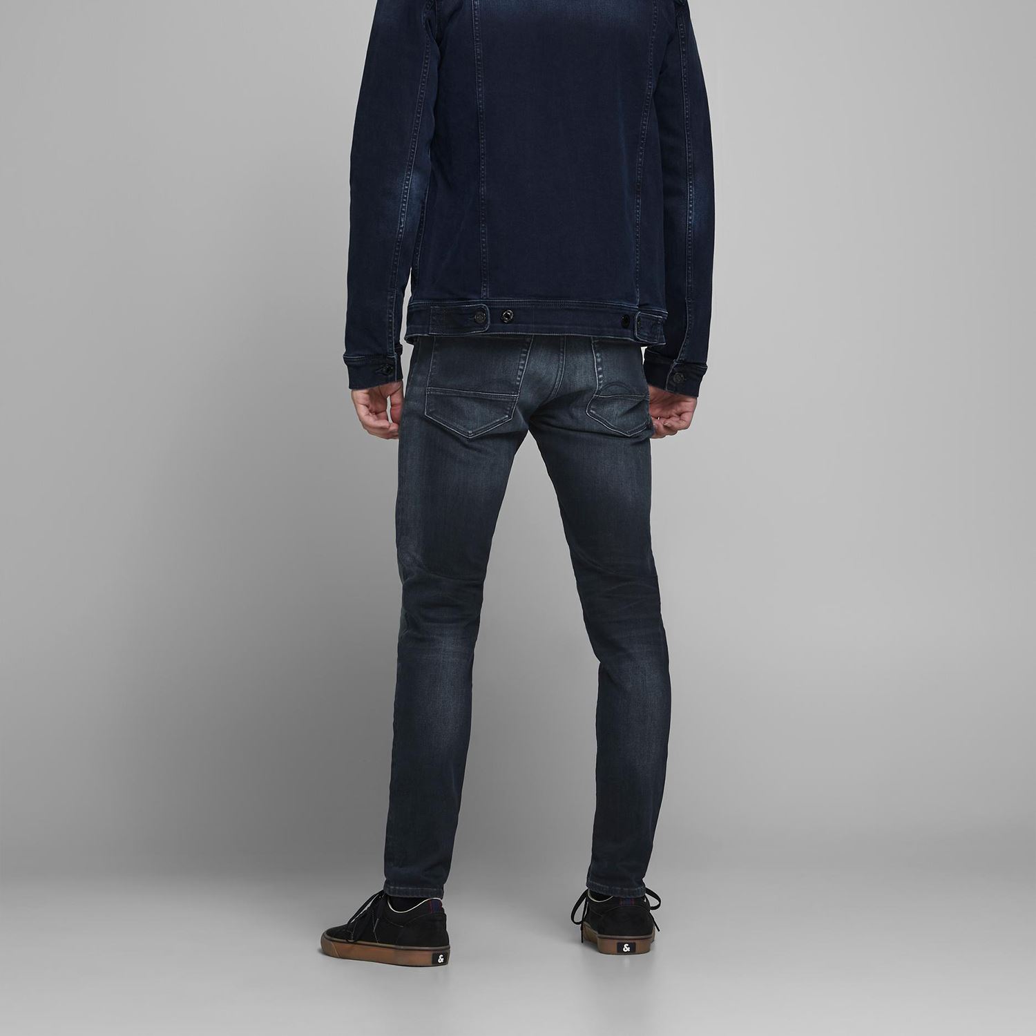 Mens denim jeans, Jack & Jones Glenn fox, Slim fit Blue Black or Light Blue Wash - Picture 18 of 30