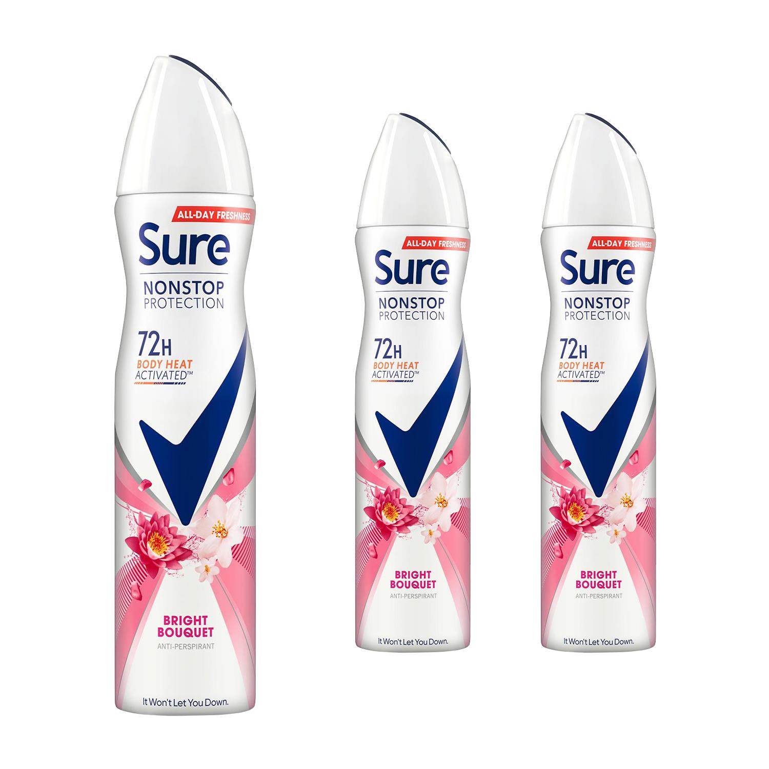 Sure Women Anti-perspirant 72H Nonstop Protection Deodorant, 250ml 3 Pack - Picture 21 of 91