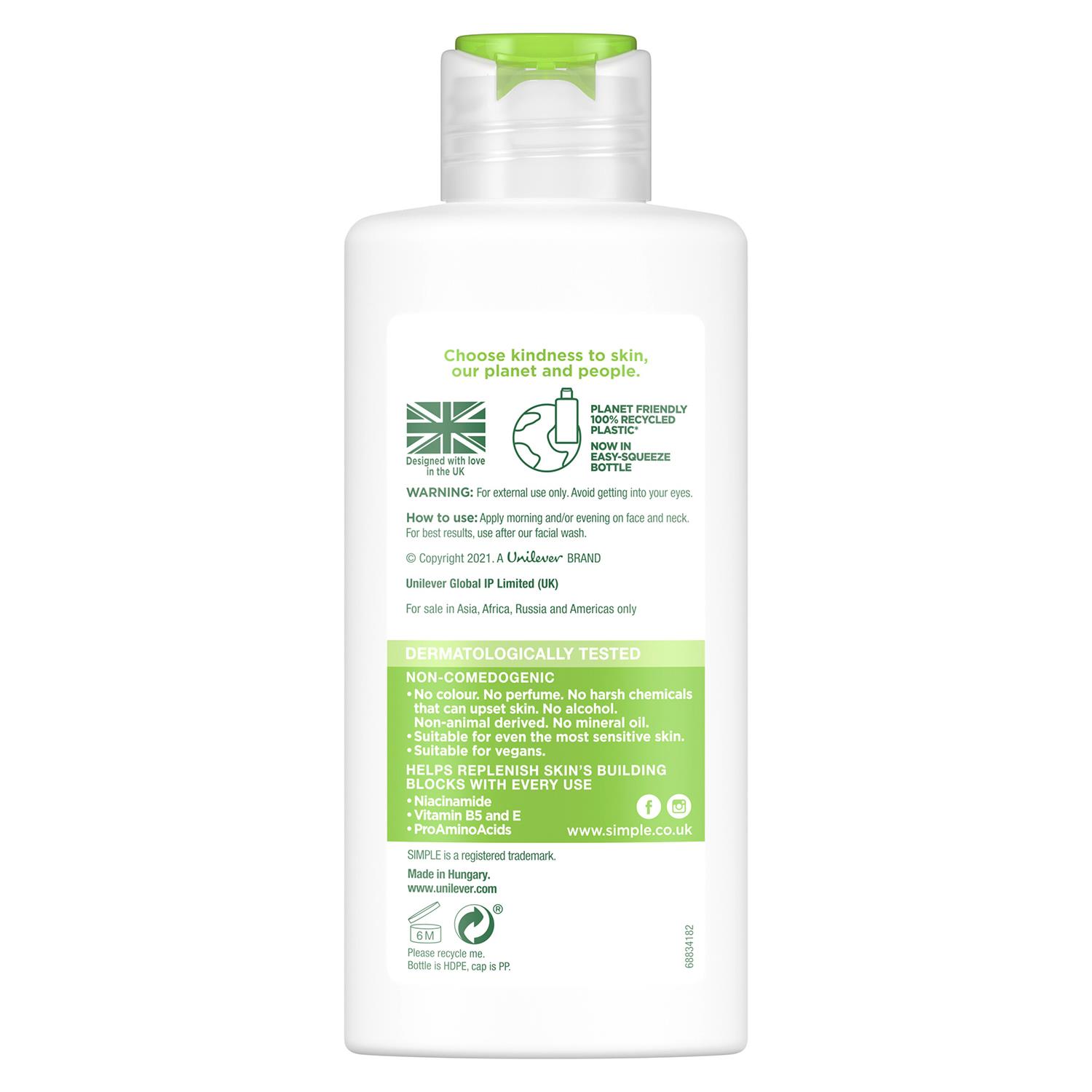 3pk or 6pk Simple Light Moisturiser for Sensitive Skin - Picture 19 of 32