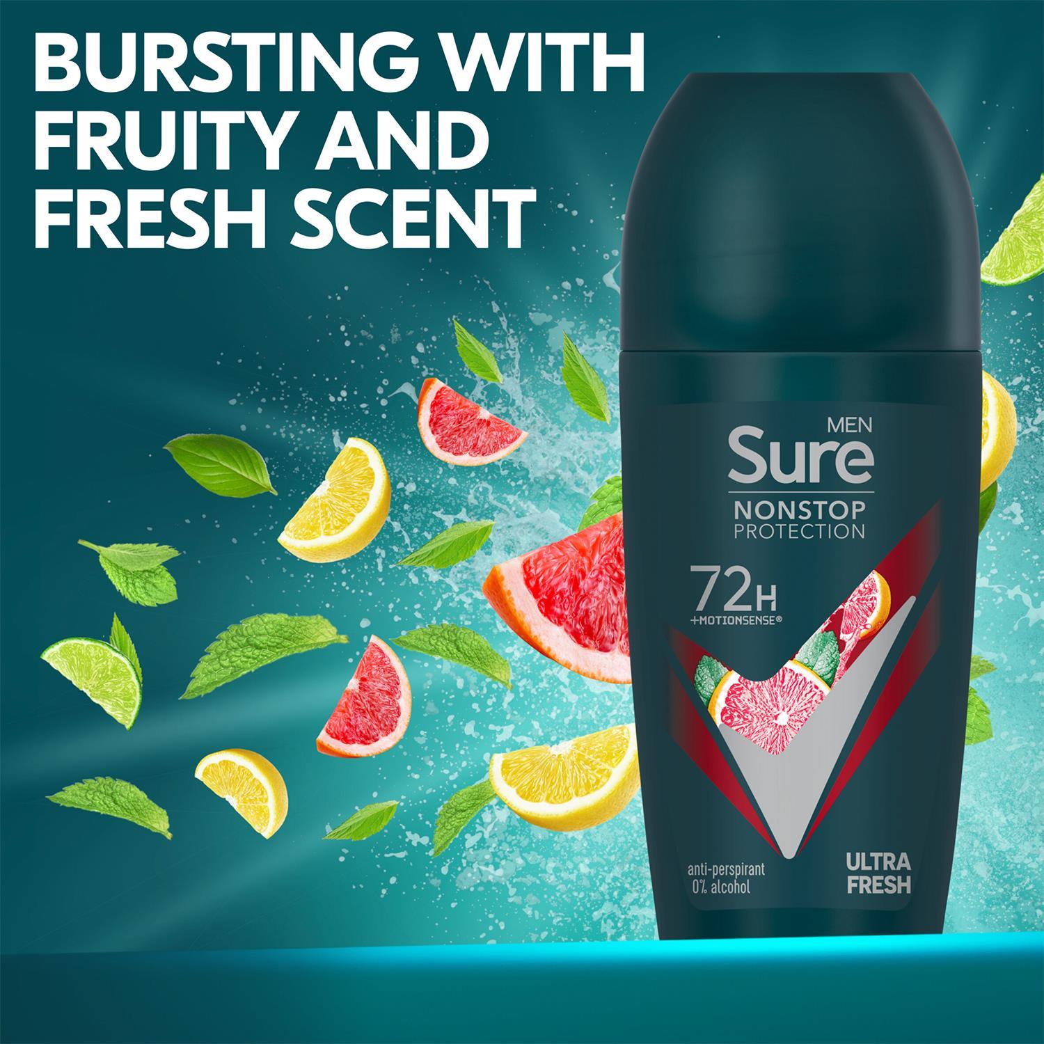 Sure Men Antiperspirant Deodorant Roll On 72H Nonstop Protection 50ml, 24 Pack - Picture 41 of 44