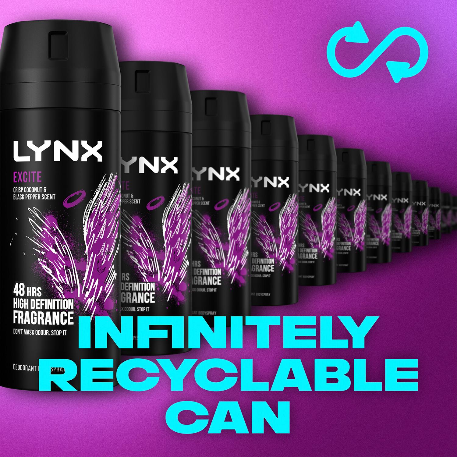 Lynx 48-Hour Odour Protection Body Spray Deodorant, 3 or 6 Pack, 150ml - Picture 146 of 185