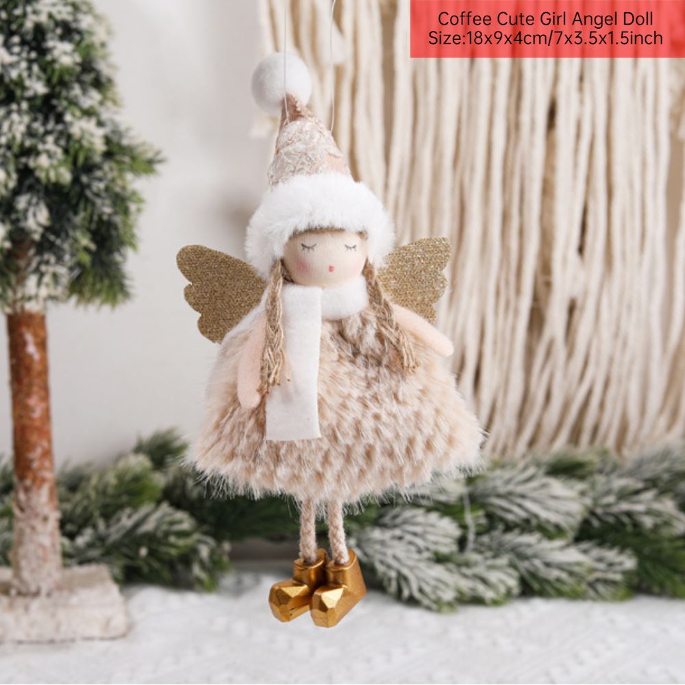 Merry Christmas 2024 Purple Angel Girl Doll Tree Pendant Decoration Noel Natal - Picture 20 of 48