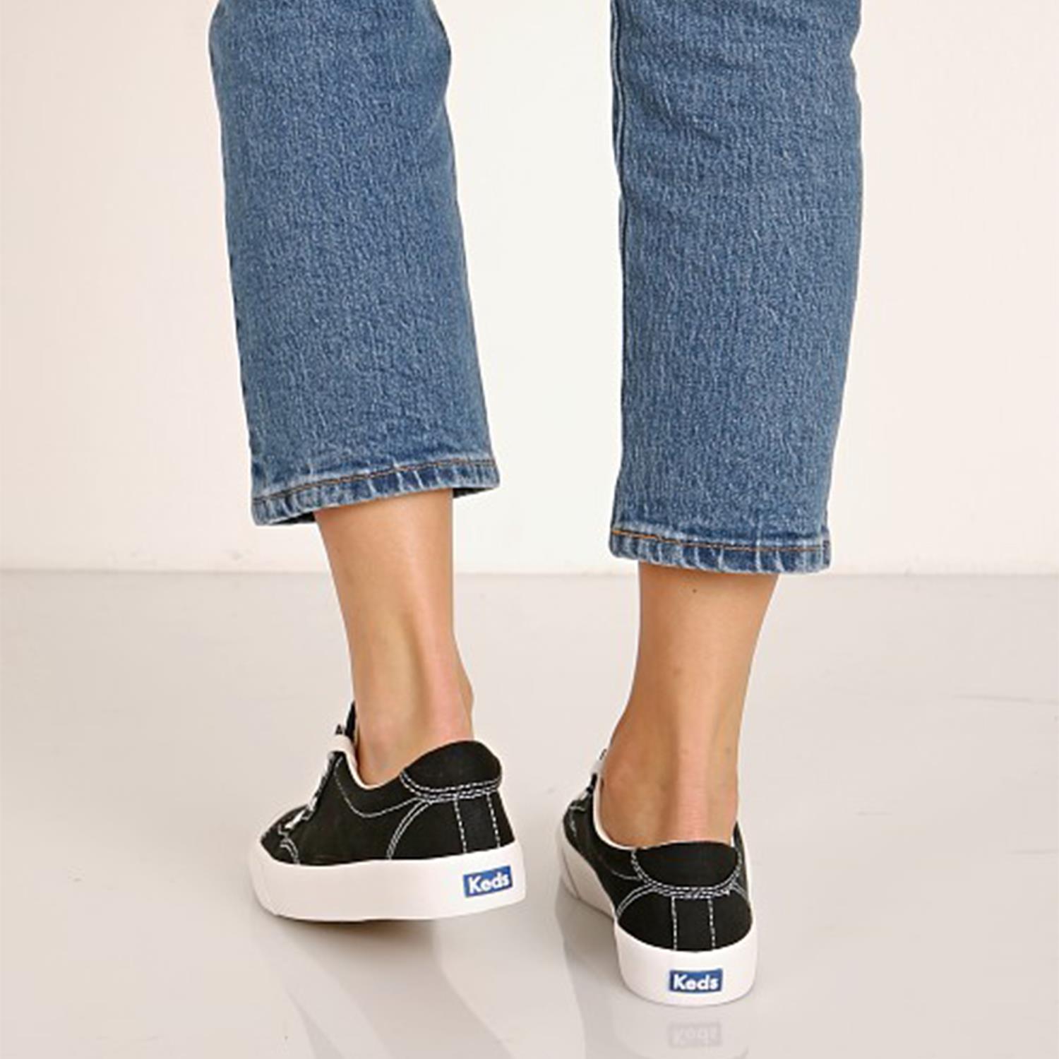 Keds Crew Kick 75 Núcleo Orgánico Lona Algodón Orgánico Negro WF64824, Talla Selecta - Imagen 12 de 20