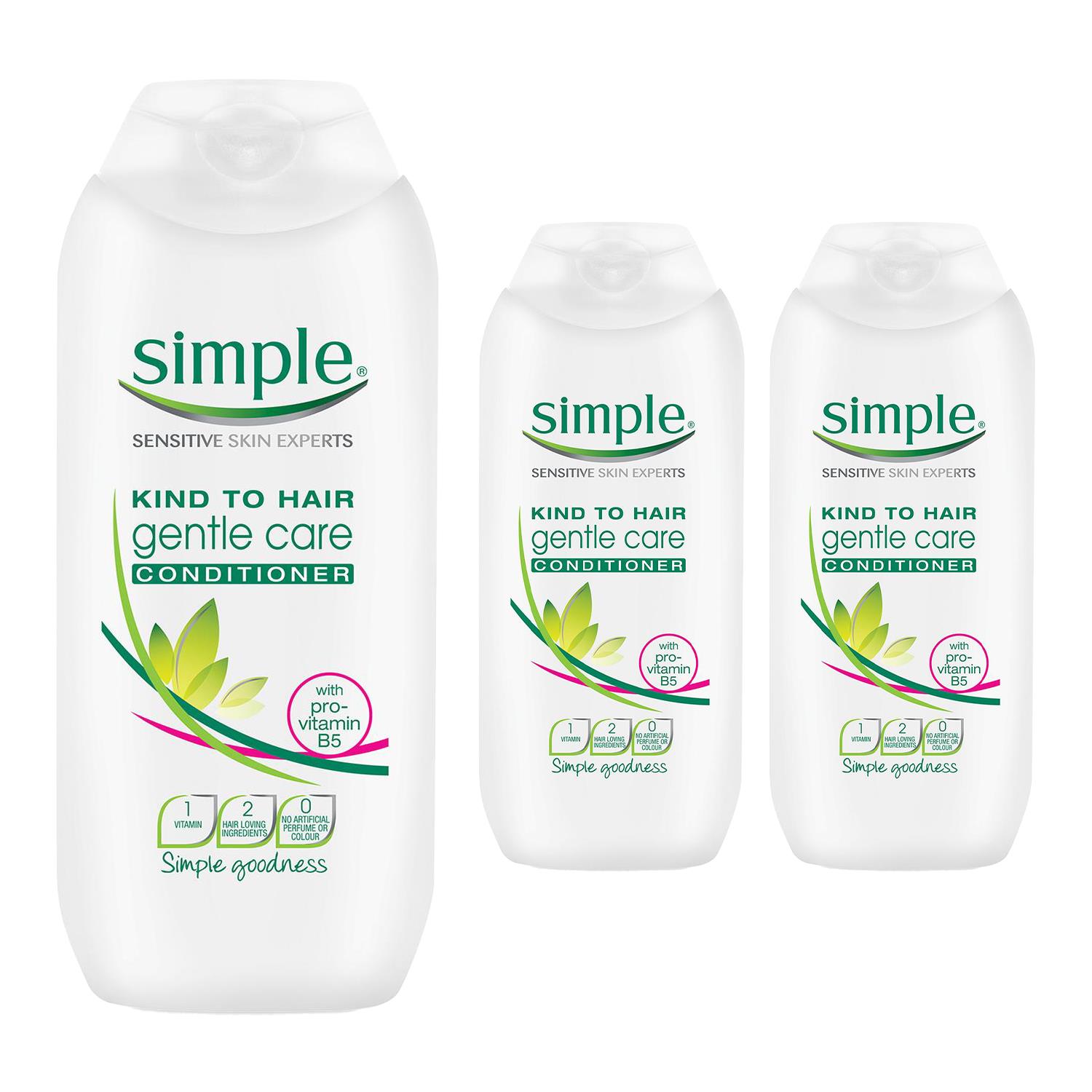 Simple Kind to Hair Gentle Care Shampoo or Conditioner, 3 or 6 Packs of 200ml - Picture 21 of 57