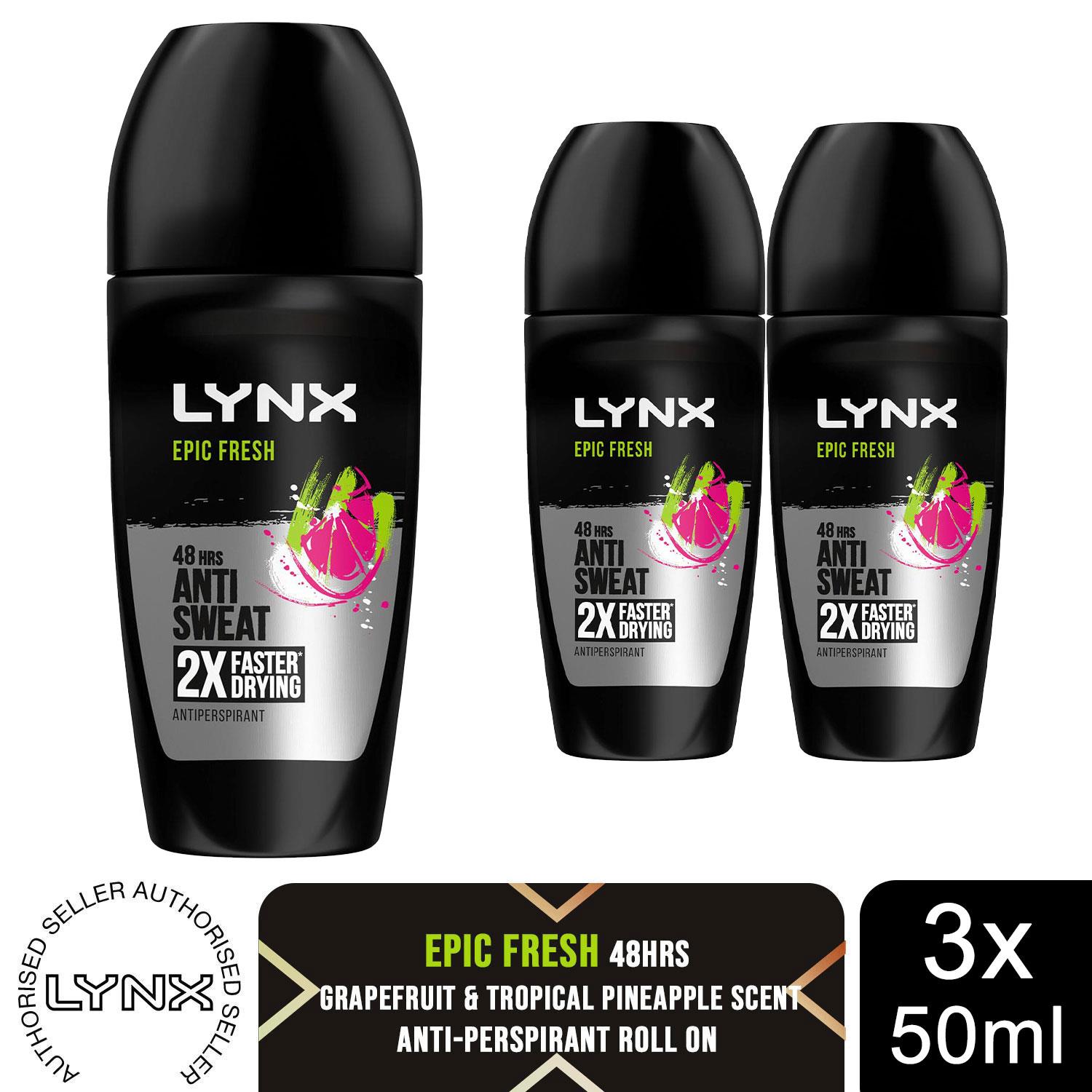 Lynx Anti-Perspirant Roll On Africa or Epic Fresh 48 Hours Anti Sweat, 50ml - Picture 21 of 80