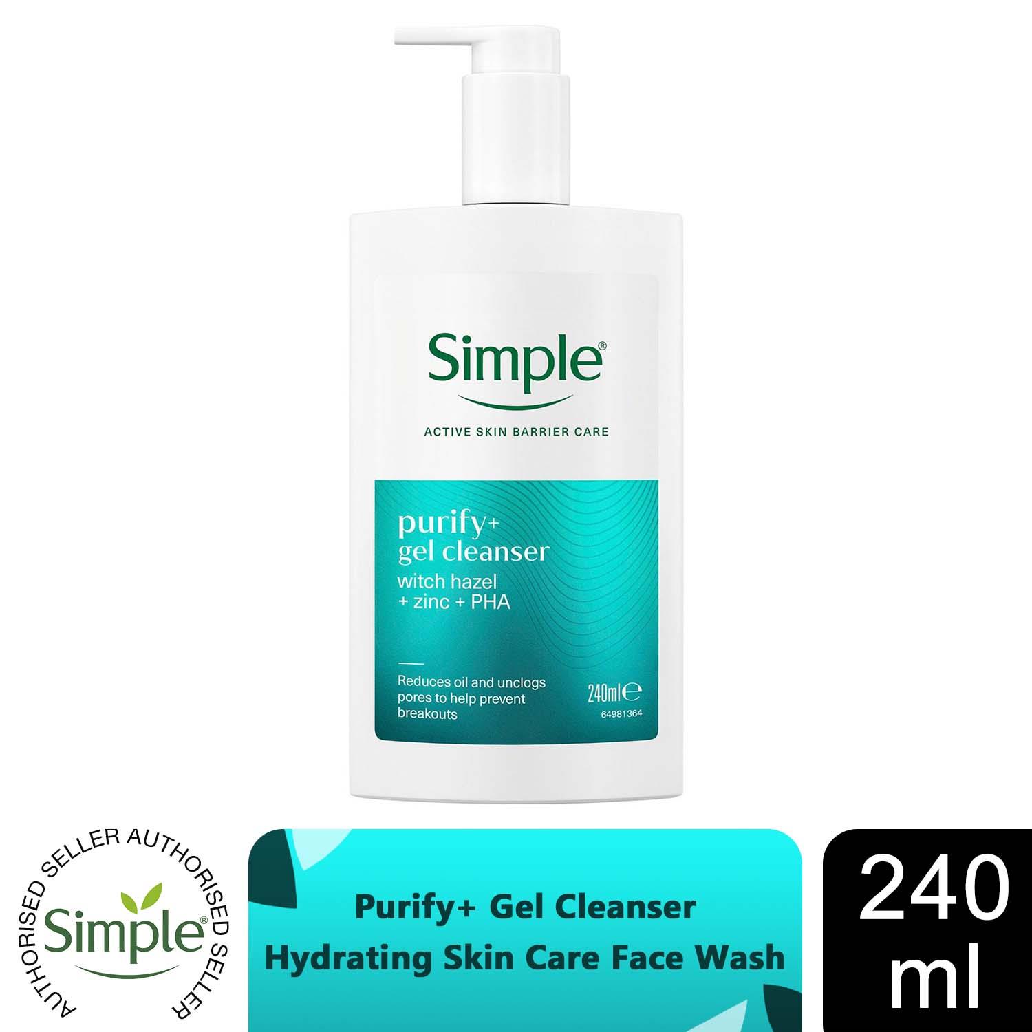 Simple Facial Cleanser 240ml Purify Repair Hydrate Age Resist Smooth+ Face Wash