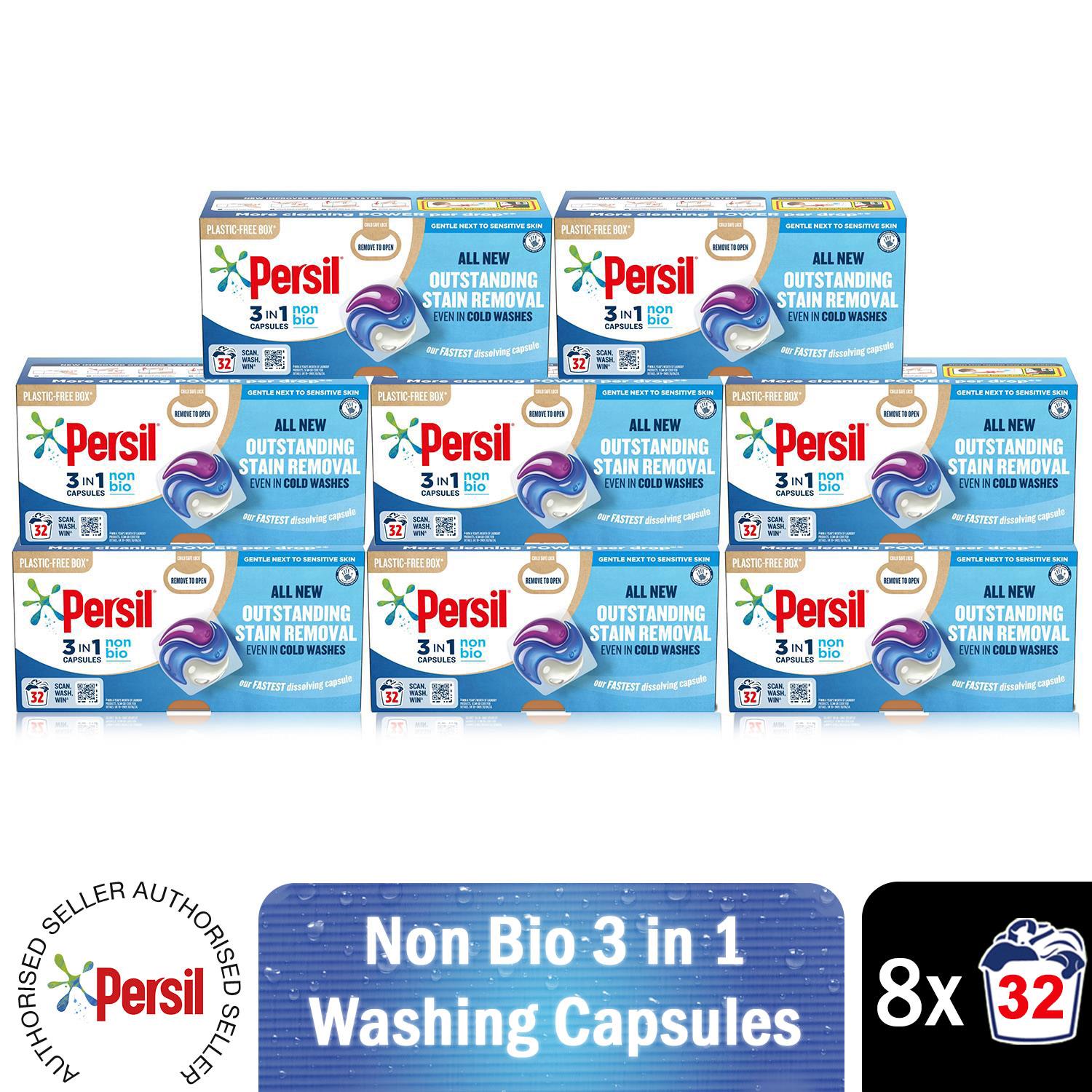 Persil 3-in-1 Washing Capsules, Colour Protect, Bio or Non-bio, 32 Washes - Picture 103 of 130