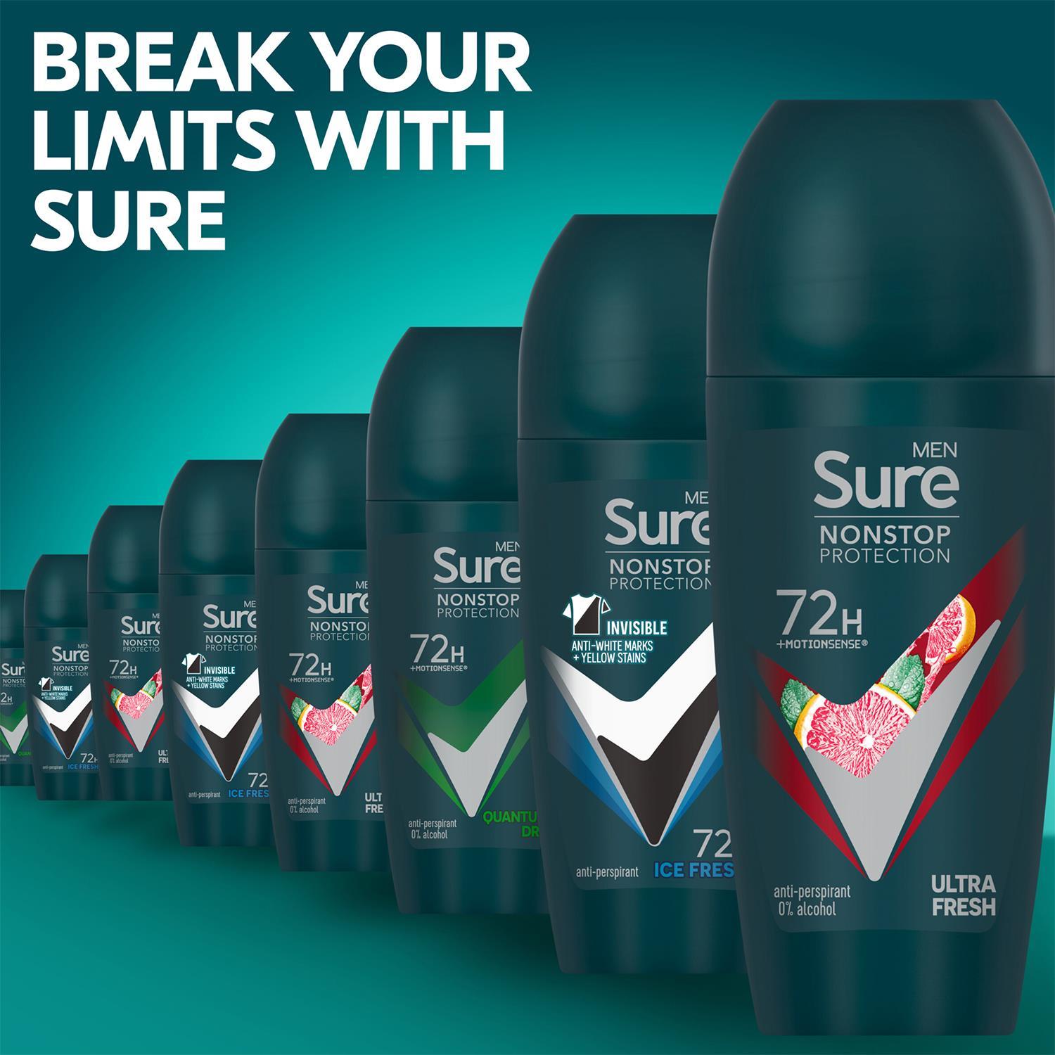 Sure Men Antiperspirant Deodorant Roll On 72H Nonstop Protection 50ml, 24 Pack - Picture 38 of 44