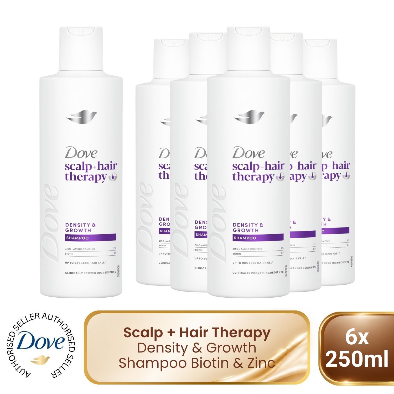 Dove Scalp + Hair Therapy Density & Growth Conditioner, 250 ml | For thinning hair, up to 90%* less hair fall, Amino Complex, Zinc and Biotin help nourish strands and support hair - Image 8