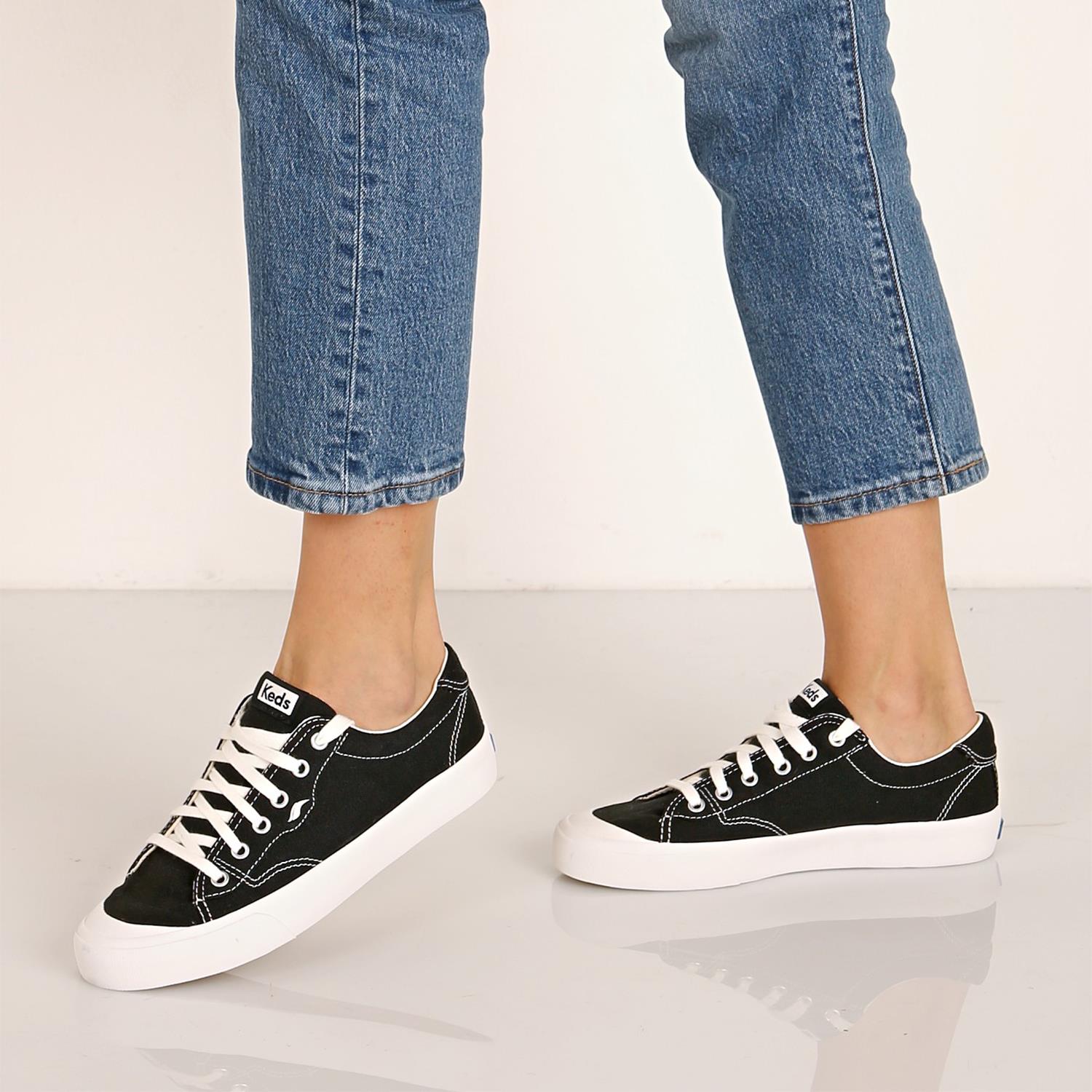 Keds Crew Kick 75 Núcleo Orgánico Lona Algodón Orgánico Negro WF64824, Talla Selecta - Imagen 13 de 20