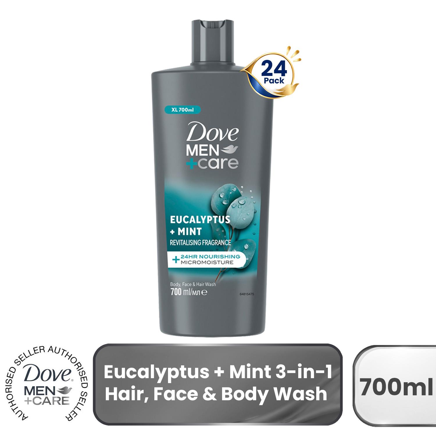 Dove Men+Care 3-in-1 Hair Face and Body Wash Eucalyptus and Mint 700ml - Image 6