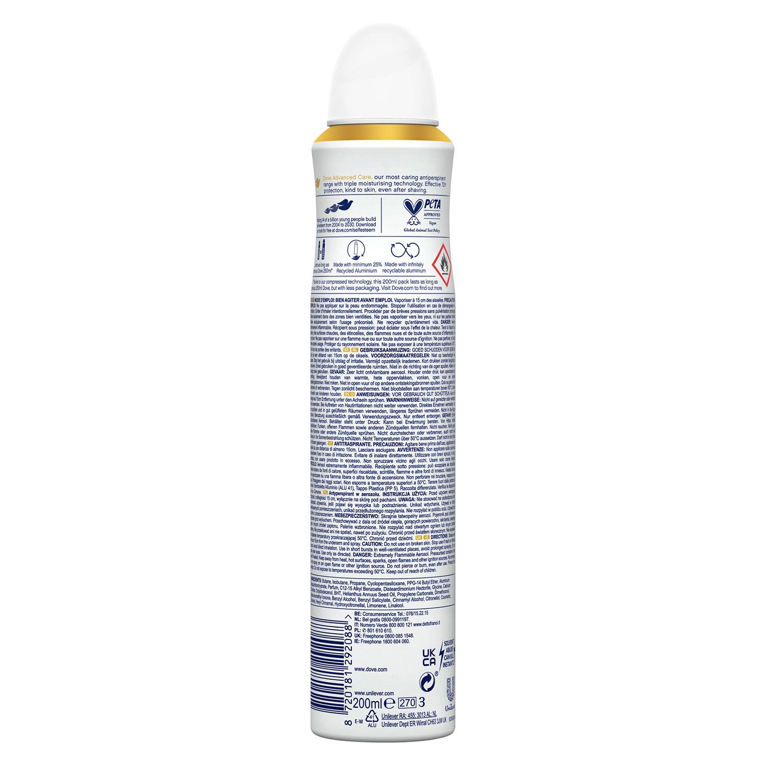 Dove Advanced Care Antiperspirant 72H Protection Deodorant Spray for Women,200ml - Picture 93 of 370