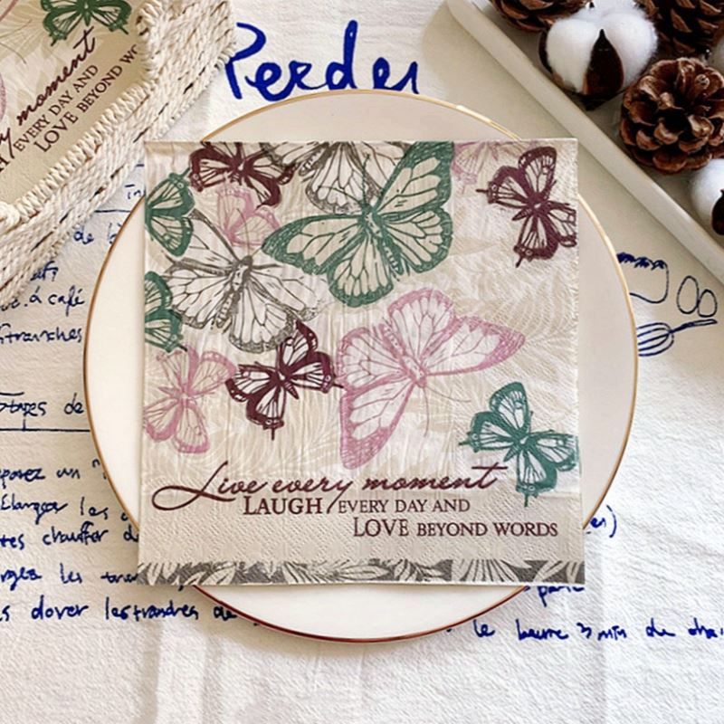 Elegantes Servilletas Mariposa - Ecológicas Paquete de 20 para Cualquier Ocasión - Imagen 13 de 34