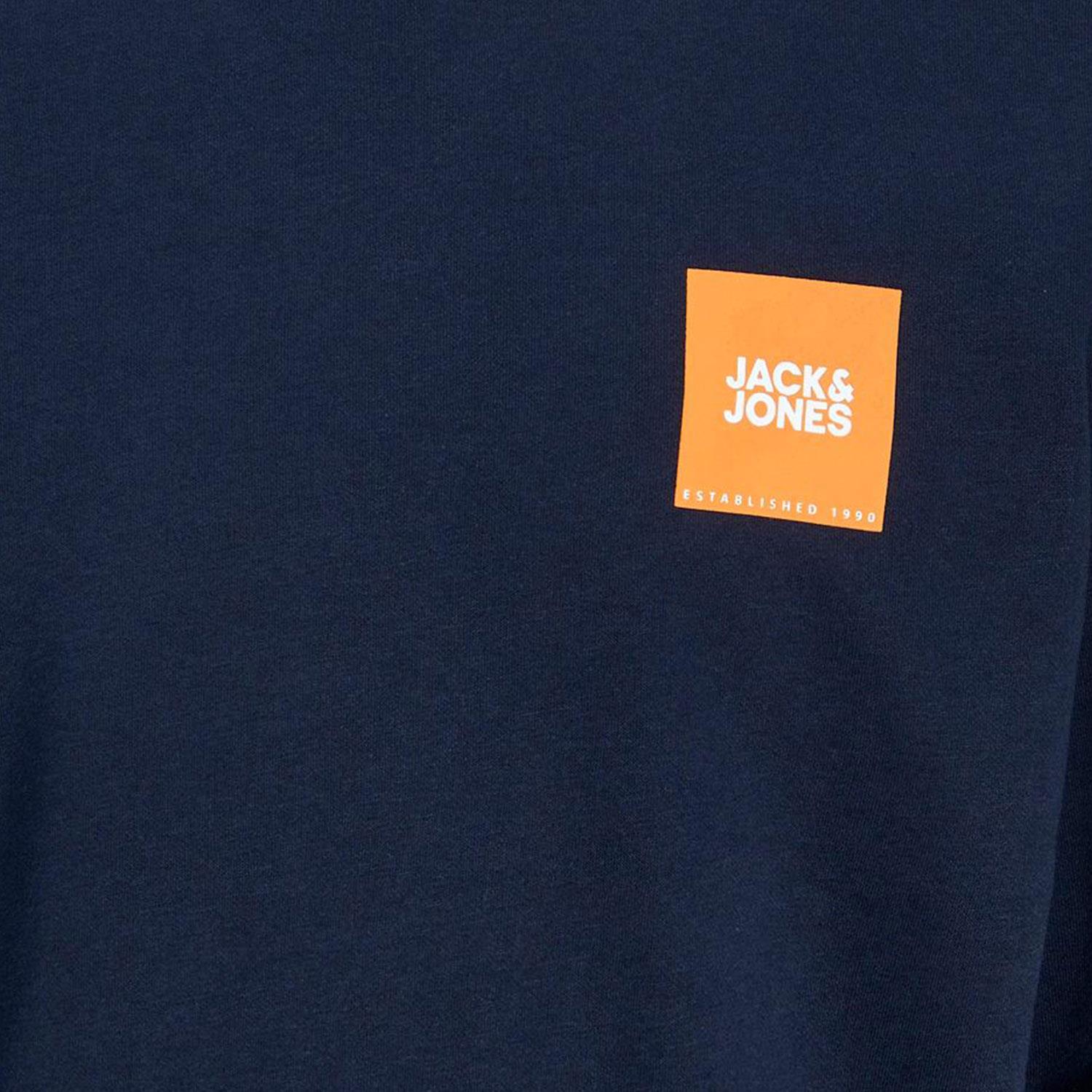 Jack & Jones Sweatshirt Crew Neck & Long Sleeve T-shirt for Men Navy Blazer - Picture 10 of 12