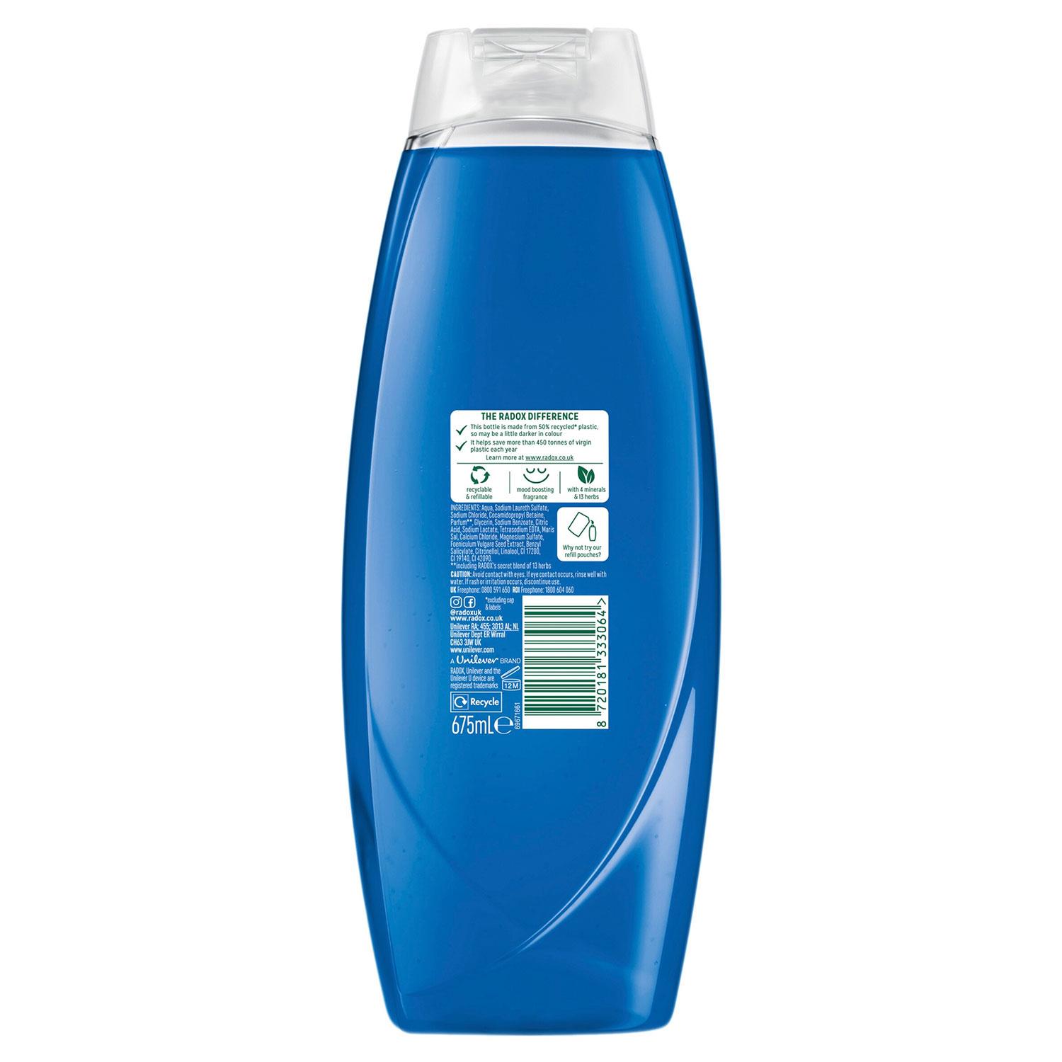 Gel de ducha terapia mineral Radox con nueva fragancia estimulante del estado de ánimo 675 ml, paquete de 3 - Imagen 16 de 45