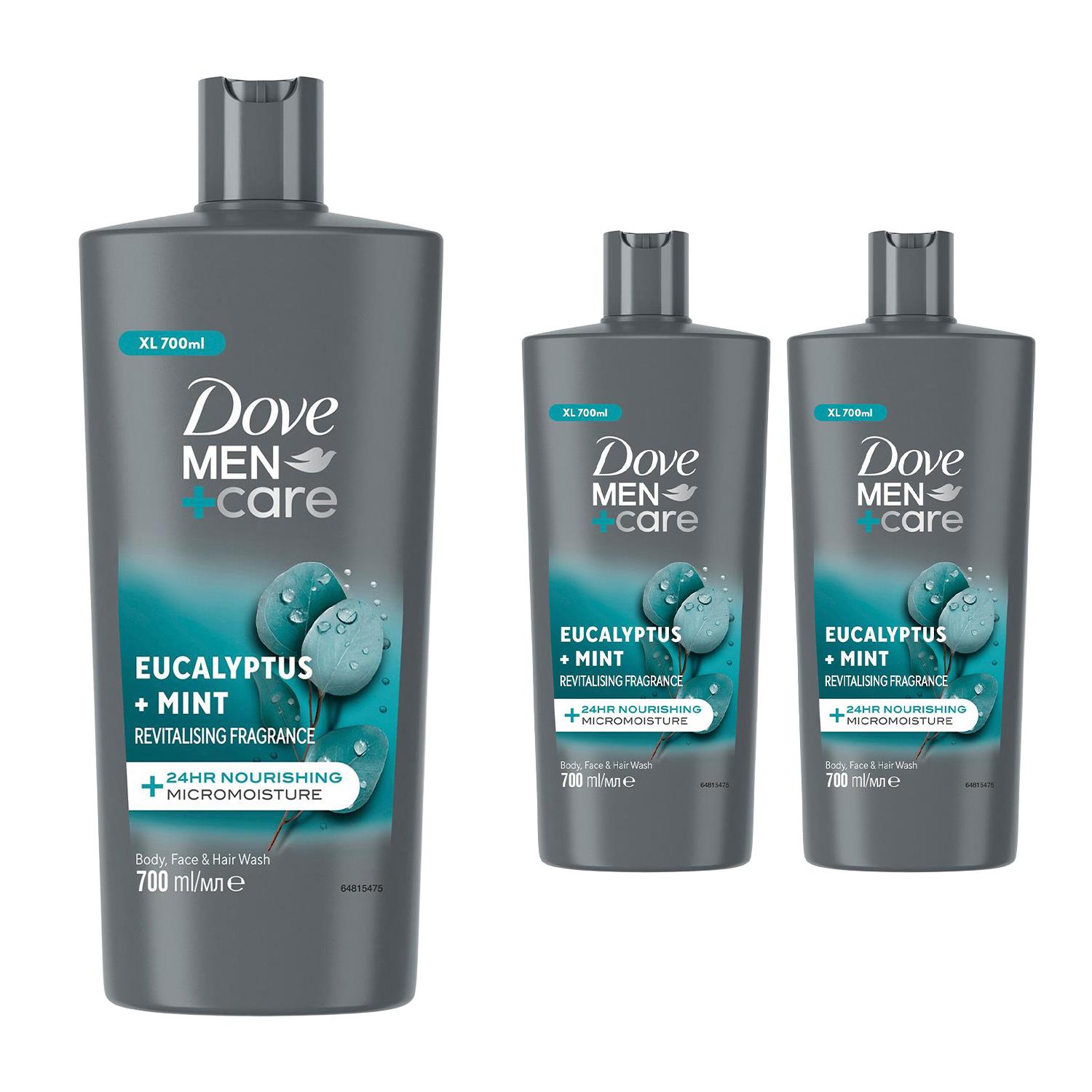 Dove Men+Care 3-in-1 Haar-, Gesichts- und Körperwaschmittel Eukalyptus + Minze, 700ml - Bild 19 von 49