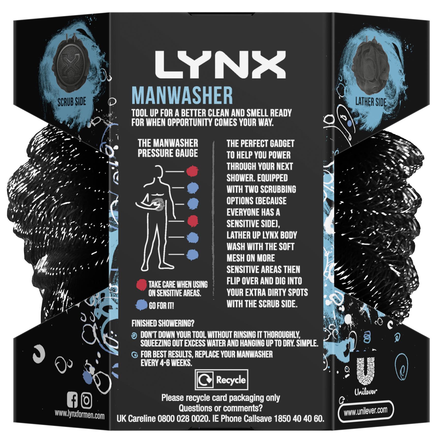 Lynx Manwasher 2-seitiges Duschwerkzeug mit zwei Scheueroptionen für eine bessere Reinigung - Bild 21 von 31