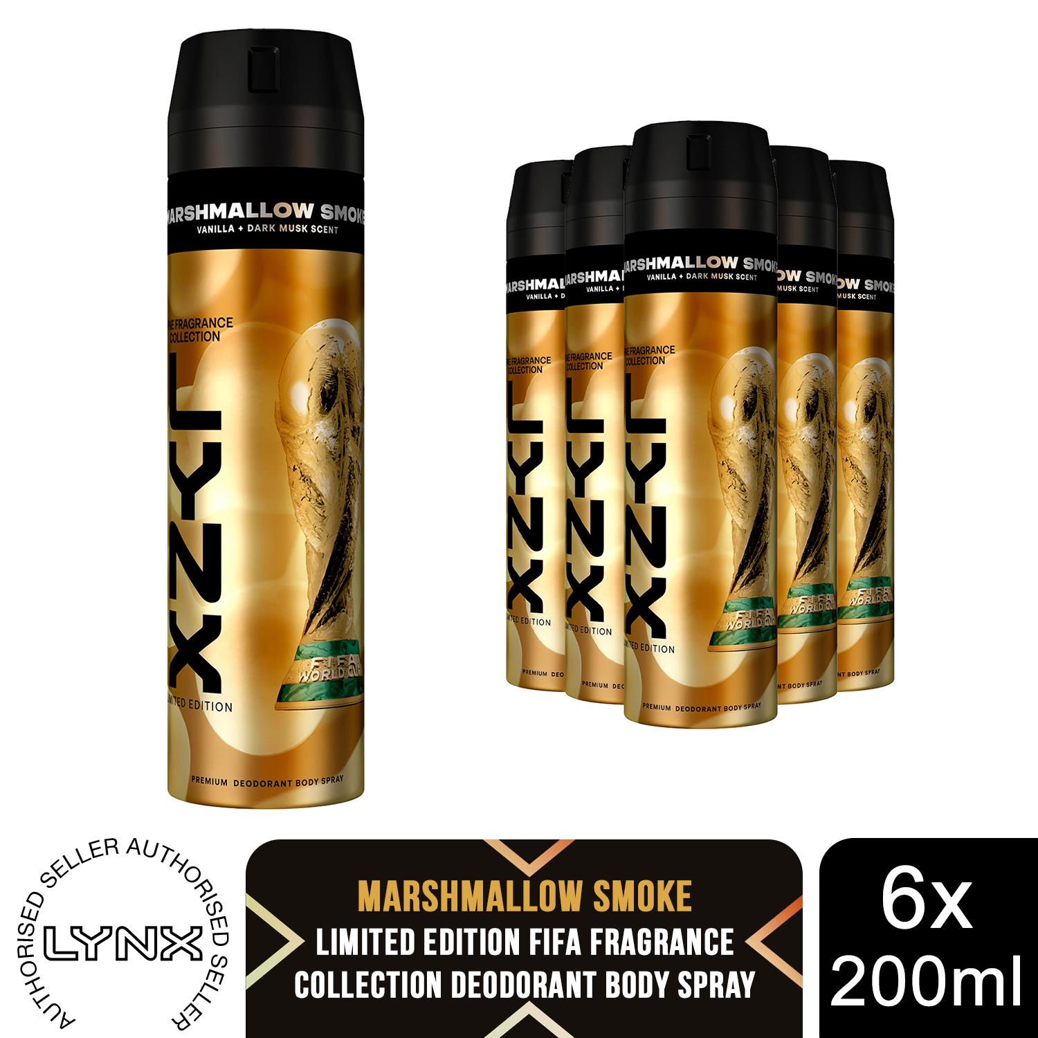 Lynx FIFA Limited Edition Fine Marshmallow Smoke Deodorant Body Spray 200ml