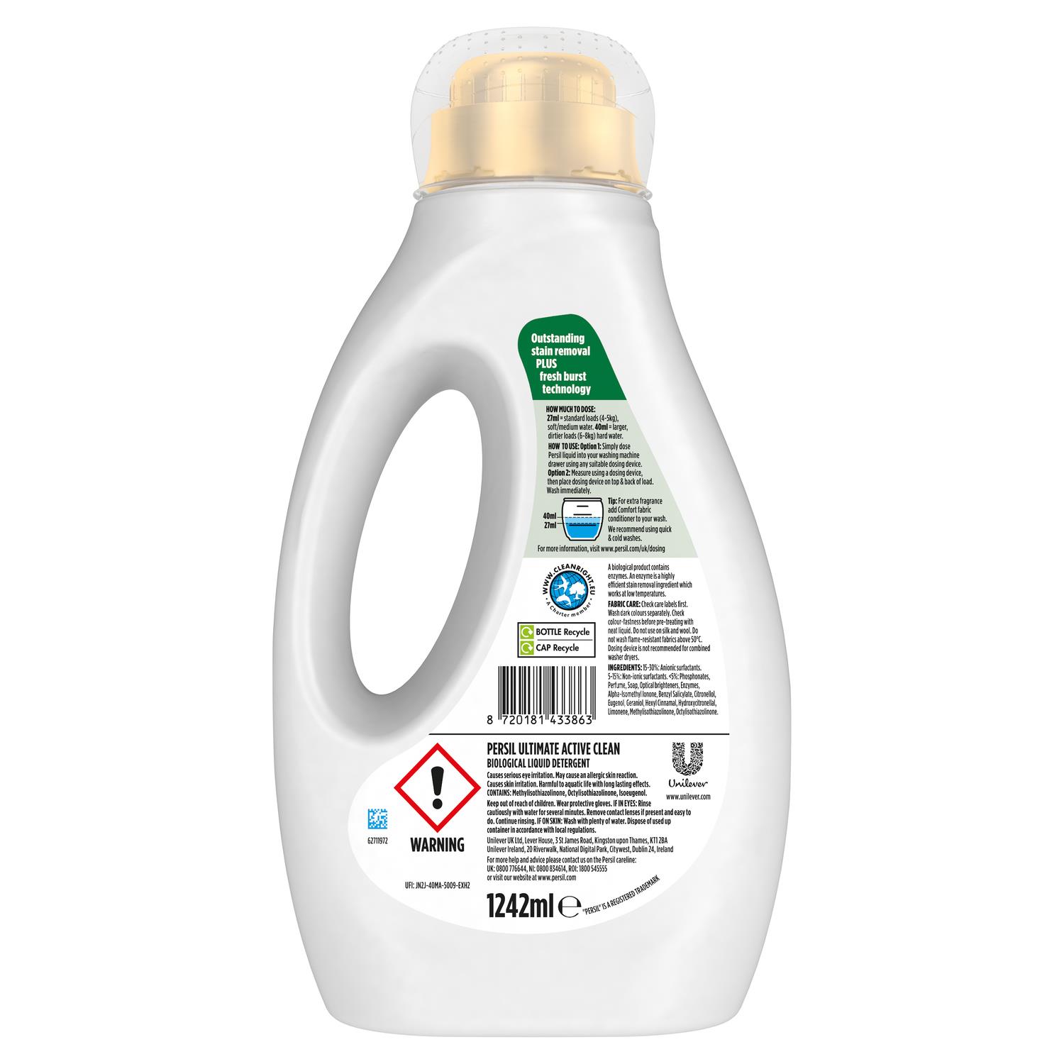 Persil Ultimate Liquid Detergent Stain Removal 46W 1.242 L, Select Type & Pack - Picture 169 of 203