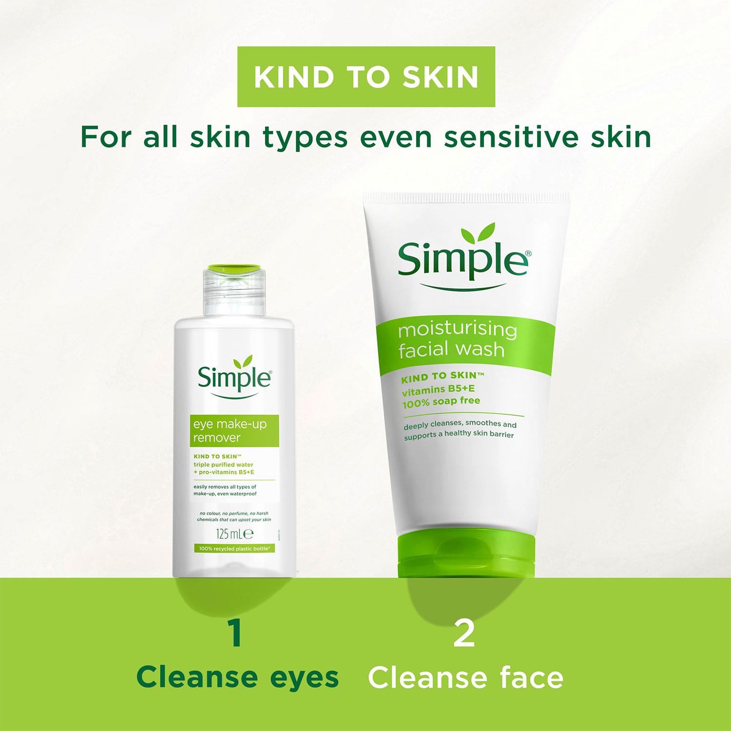 Simple Kind to Skin Eye Make-up Remover for All Skin Types, 125ml, 6 or 12pk - Picture 19 of 23