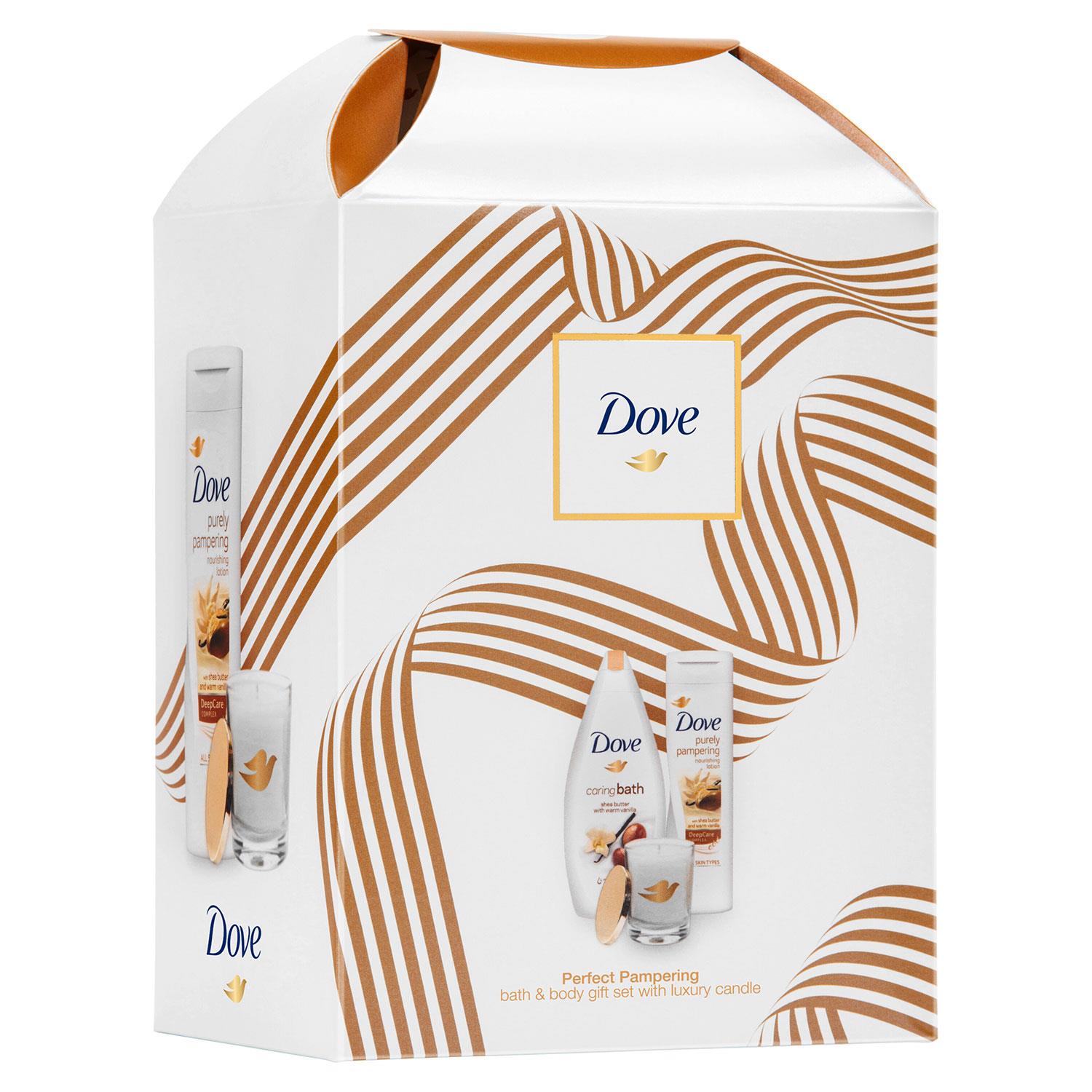 Dove Perfect Pampering Gift Set For Women & Mums, Bath, Body & Candles
