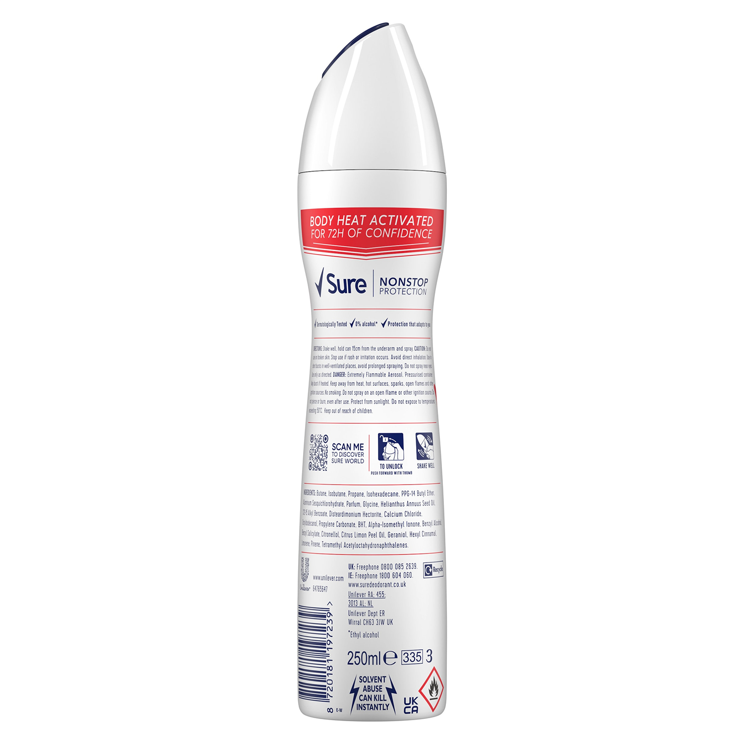 Sure Women Anti-perspirant 72H Nonstop Protection Deodorant, 250ml 6 Pack - Picture 84 of 90