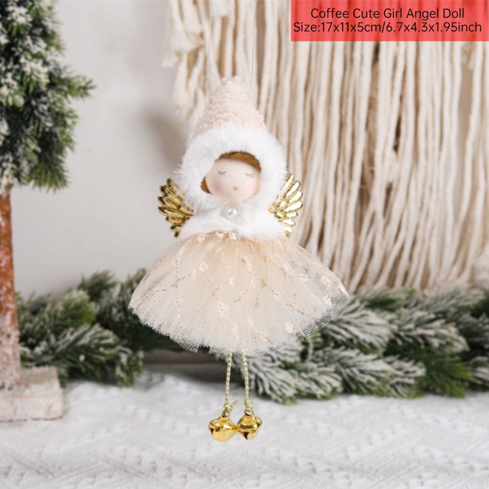 Merry Christmas 2024 Purple Angel Girl Doll Tree Pendant Decoration Noel Natal - Picture 36 of 48