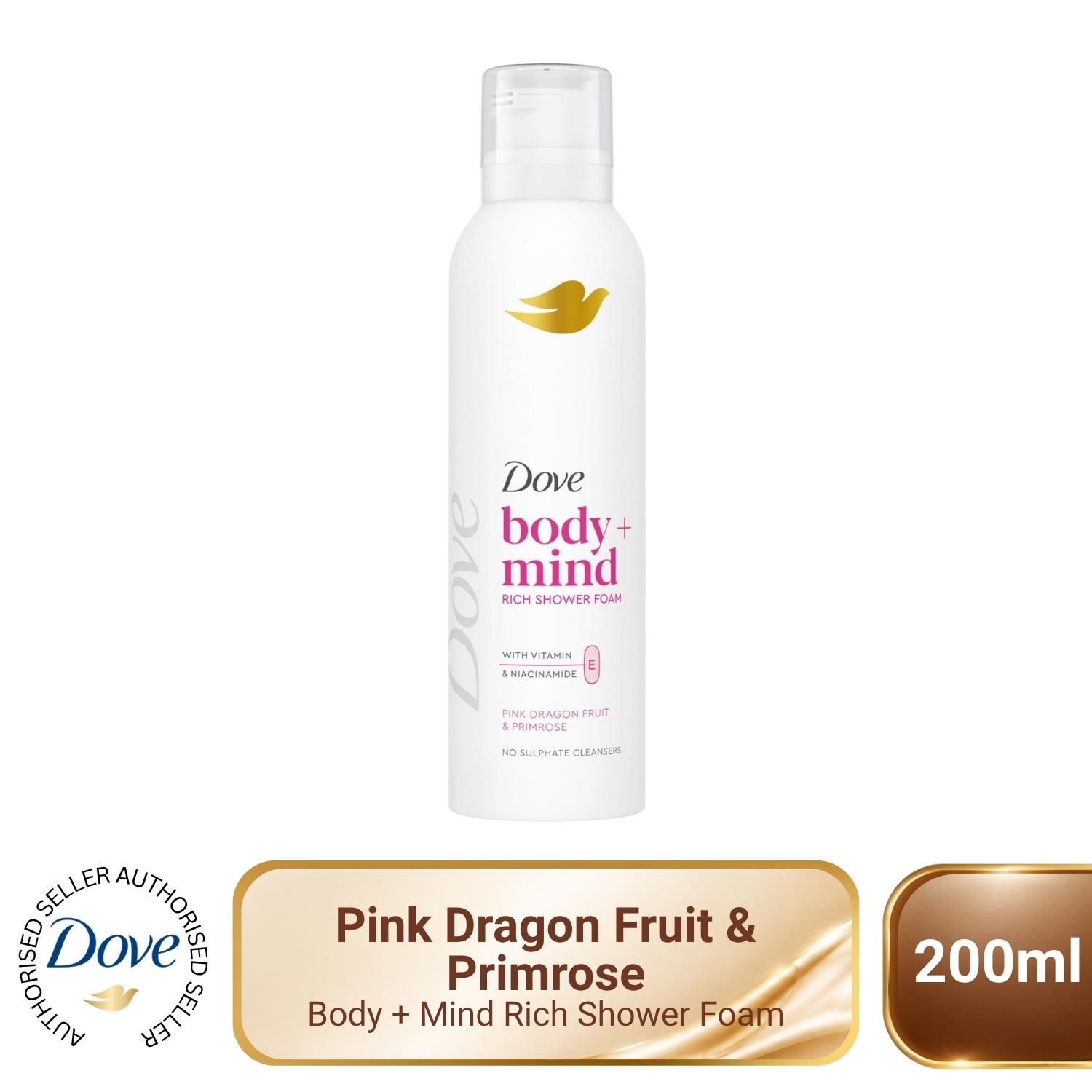 Dove Body+Mind Dragonfruit & Primrose Shower Foam 200 Ml - Image 3
