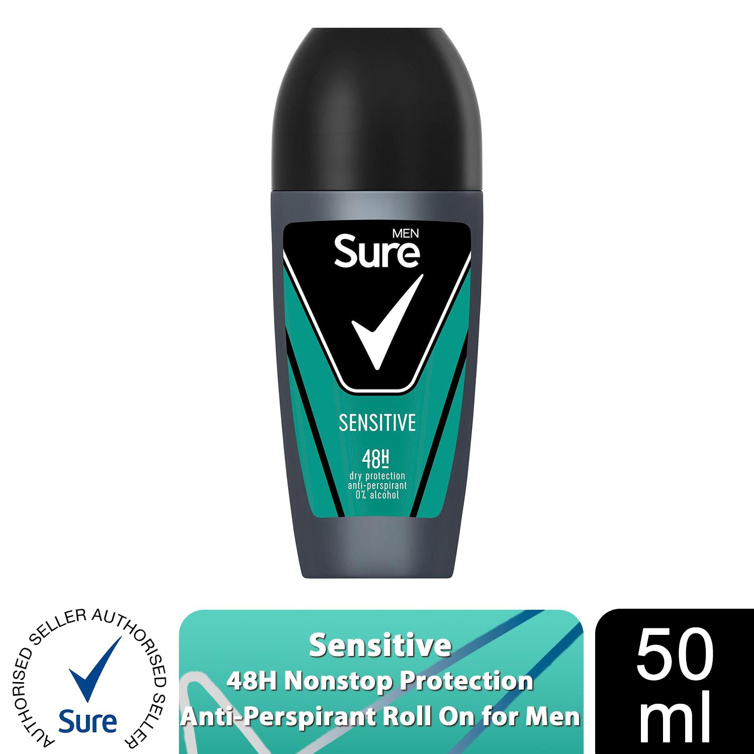 Sure Men Anti-Perspirant 48H Protection Roll On Deo Original or Sensitive, 50ml - Picture 17 of 118