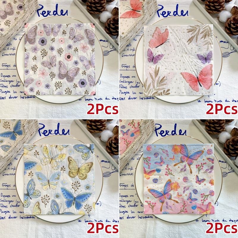 Elegantes Servilletas Mariposa - Ecológicas Paquete de 20 para Cualquier Ocasión - Imagen 10 de 34