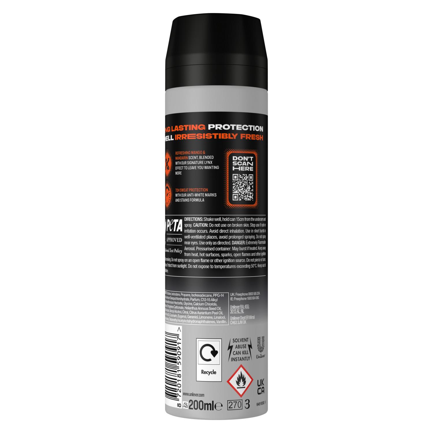 Lynx XL Anti-Perspirant 72-Hour Sweat Protection Deodorant 200ml, 18 Pack - Picture 58 of 59