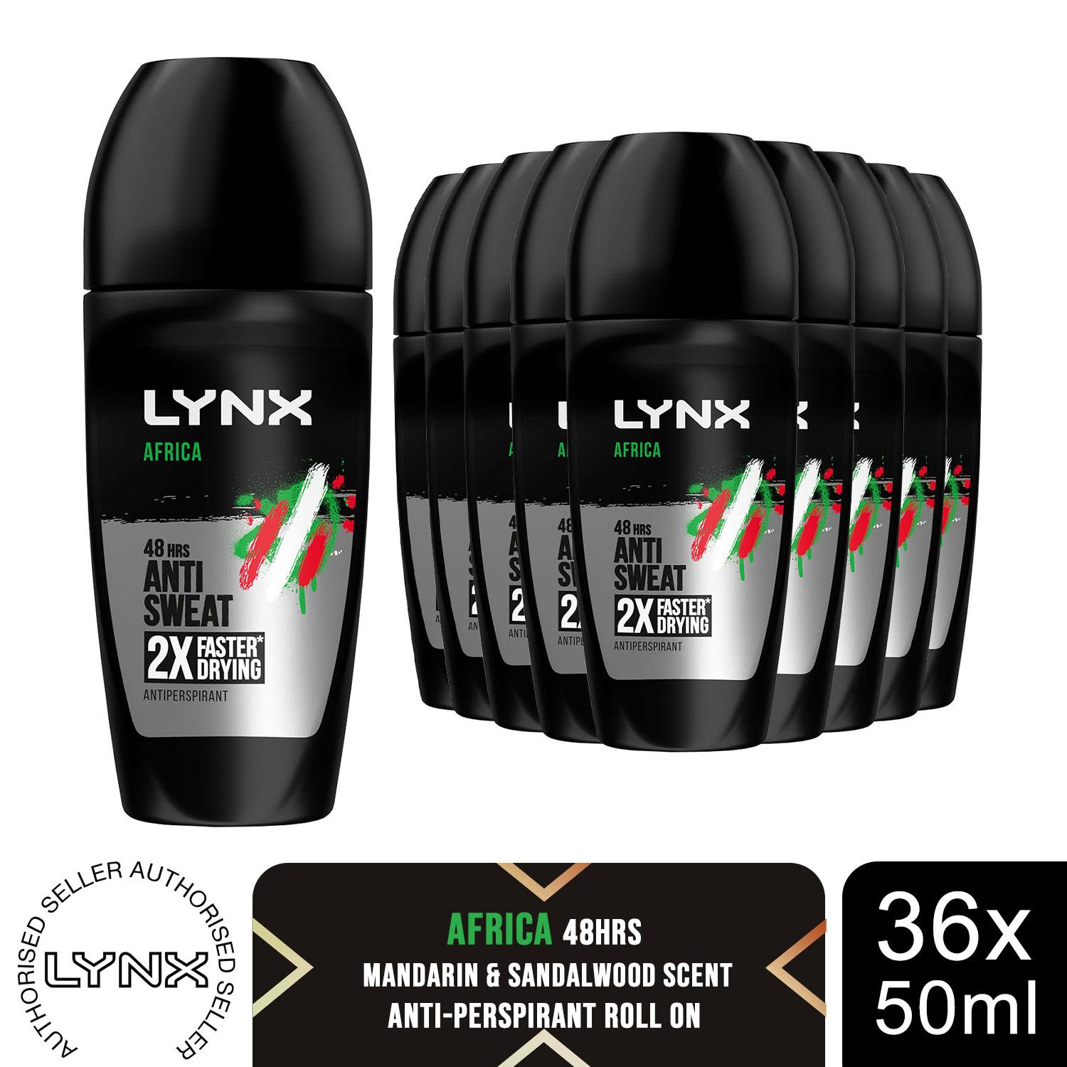 Lynx Africa, Epic Fresh or Sunset Fresh Anti-Perspirant Roll On 50ml, 36 Pack - Picture 12 of 31