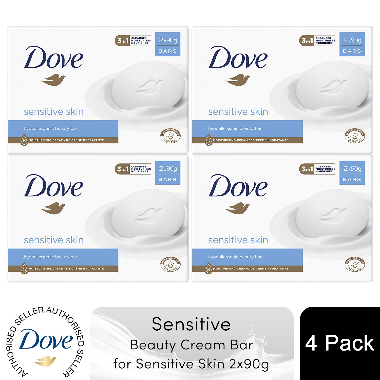 Barra Crema de Belleza Hidratante Dove para Piel Sensible y Suave, Suave, 2x90g - Imagen 34 de 81