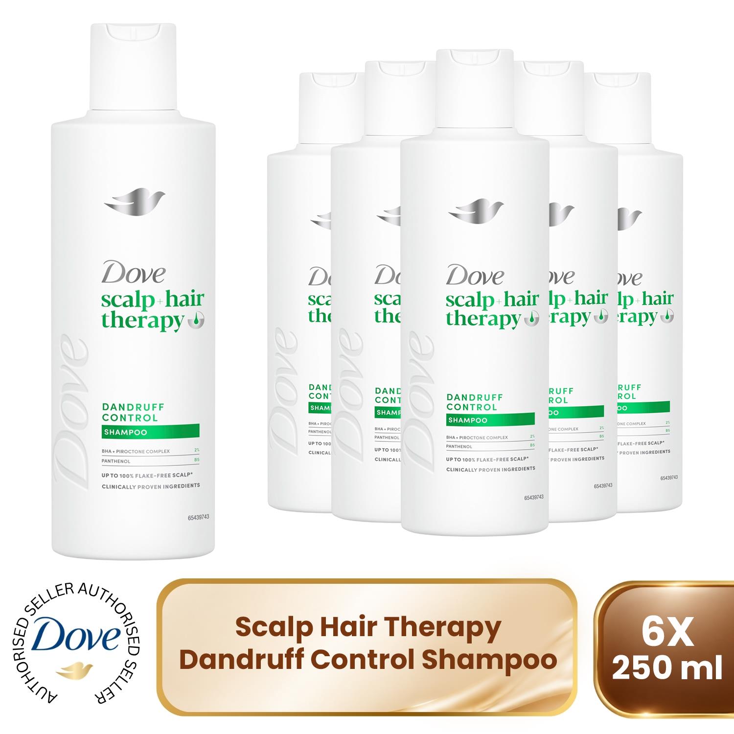 Dove Scalp + Hair Therapy Dandruff Control Shampoo 3x250ml, Salicylic Acid - Image 7