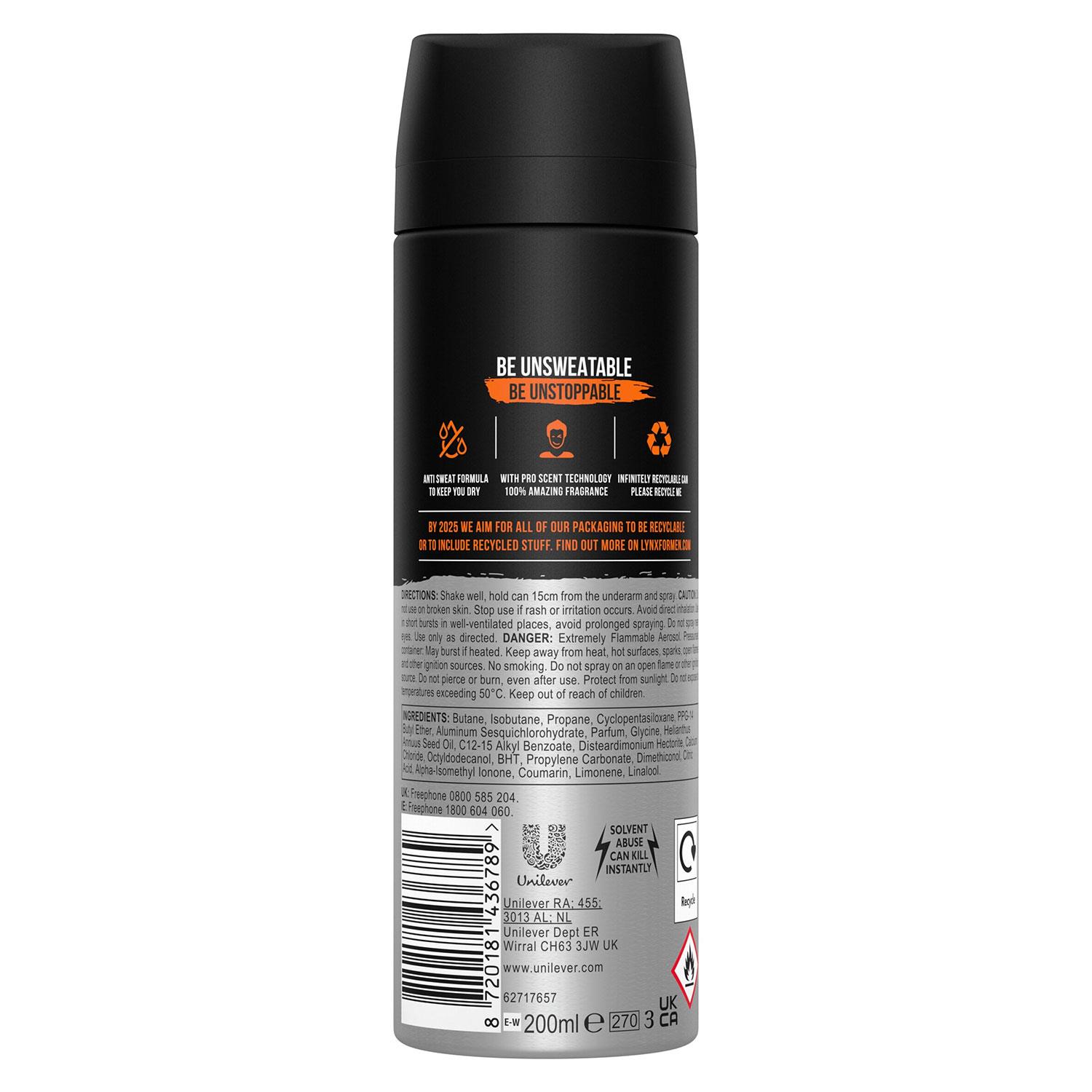 Lynx XL Anti-Perspirant 72-Hour Sweat Protection Deodorant 200ml, 18 Pack - Picture 52 of 59