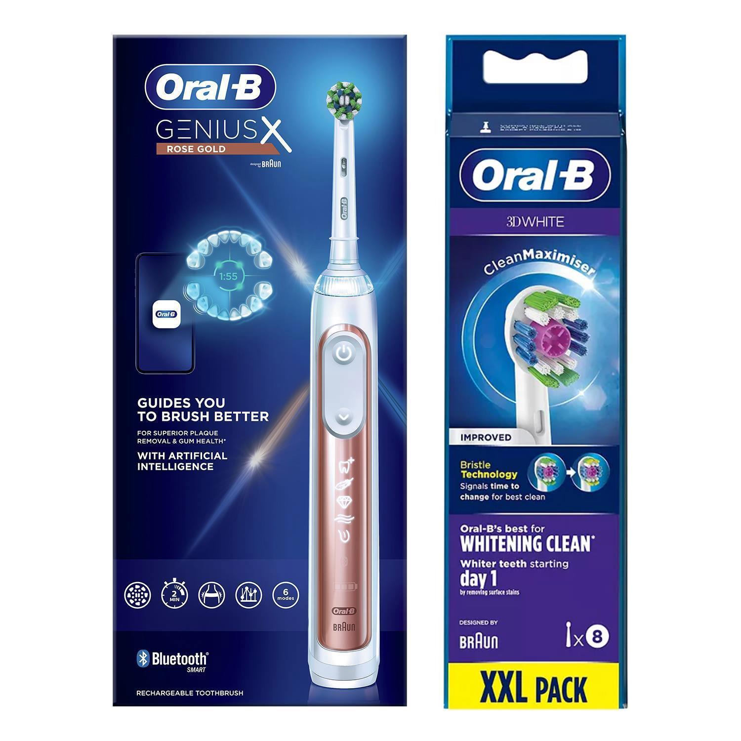 Oral-B GeniusX Wiederaufladbare Elektrische Zahnbürste mit Nachfüllköpfen & Reiseetui - Bild 18 von 62