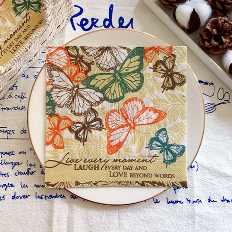 Elegantes Servilletas Mariposa - Ecológicas Paquete de 20 para Cualquier Ocasión - Imagen 2 de 34