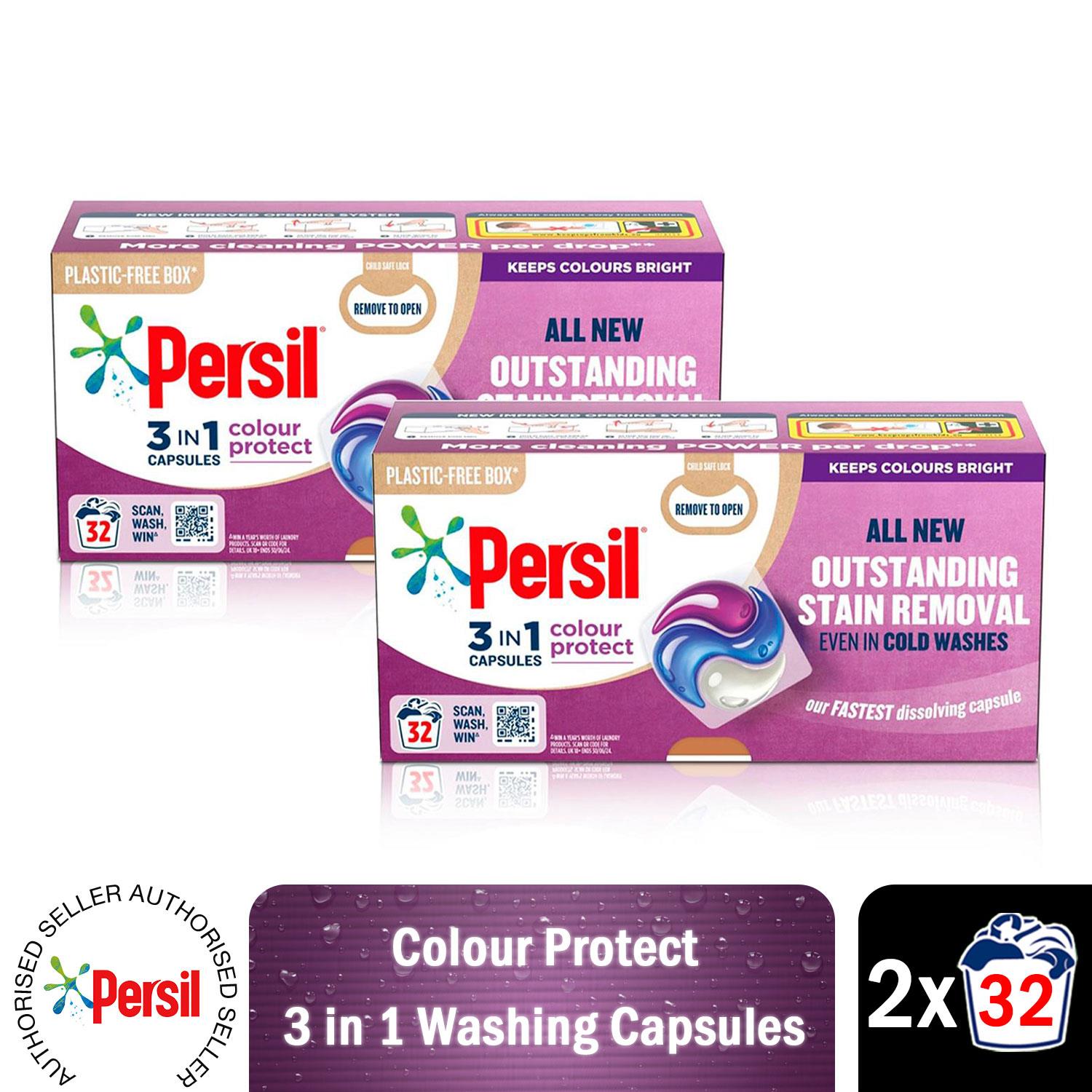 Persil 3-in-1 Washing Capsules, Colour Protect, Bio or Non-bio, 32 Washes - Picture 35 of 130