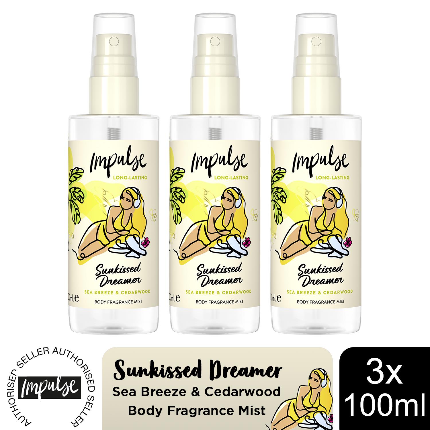 Impulse Body Mist with Long Lasting Fresh Fragrance Range for Women 3 Pack,100ml - Picture 45 of 61