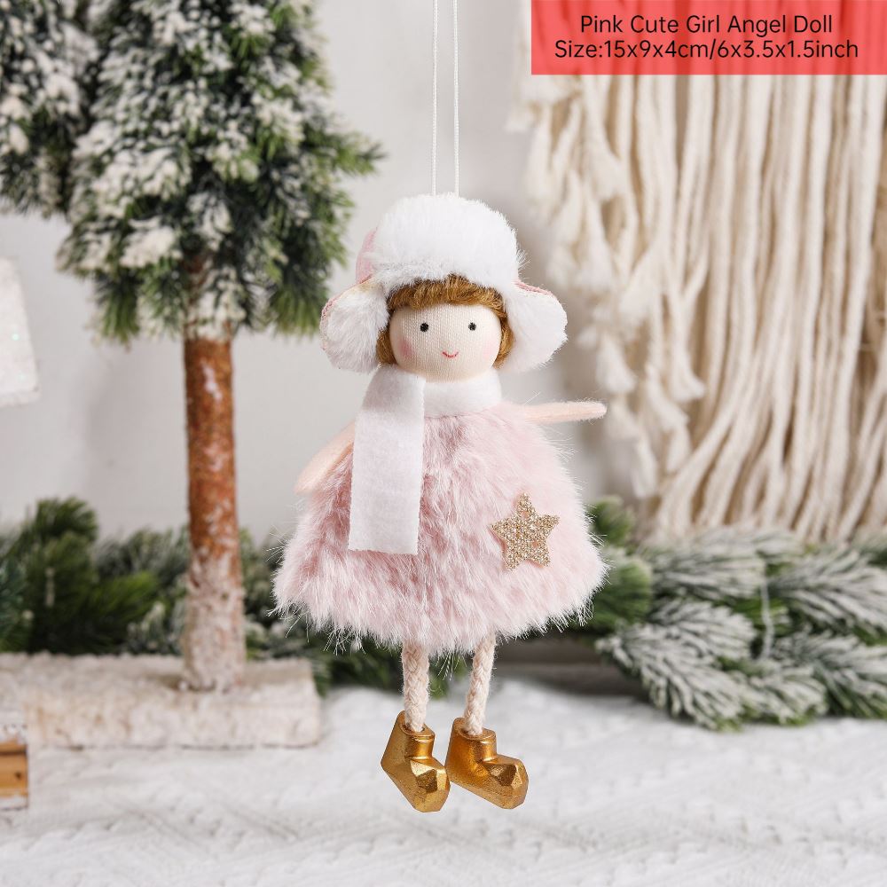Merry Christmas 2024 Purple Angel Girl Doll Tree Pendant Decoration Noel Natal - Picture 18 of 48