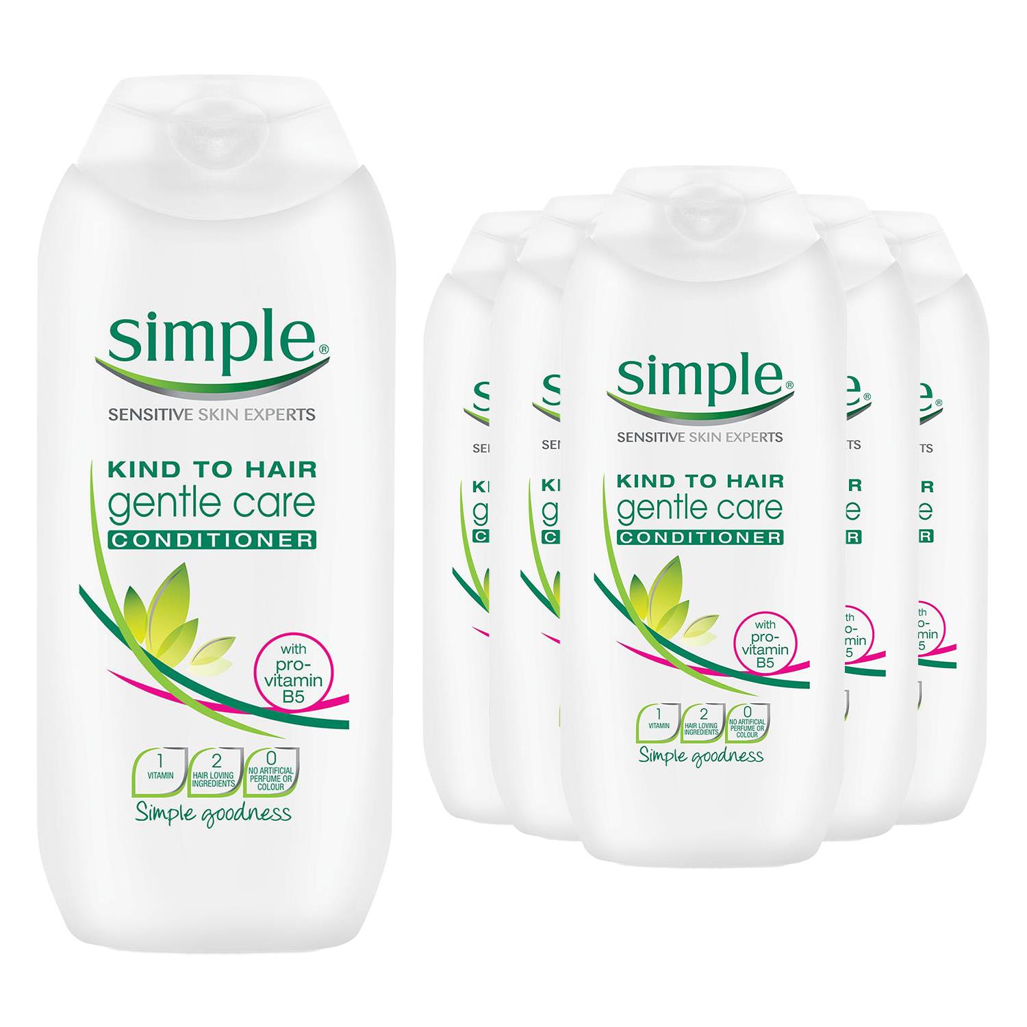 Simple Kind to Hair Gentle Care Shampoo or Conditioner, 3 or 6 Packs of 200ml - Picture 44 of 57