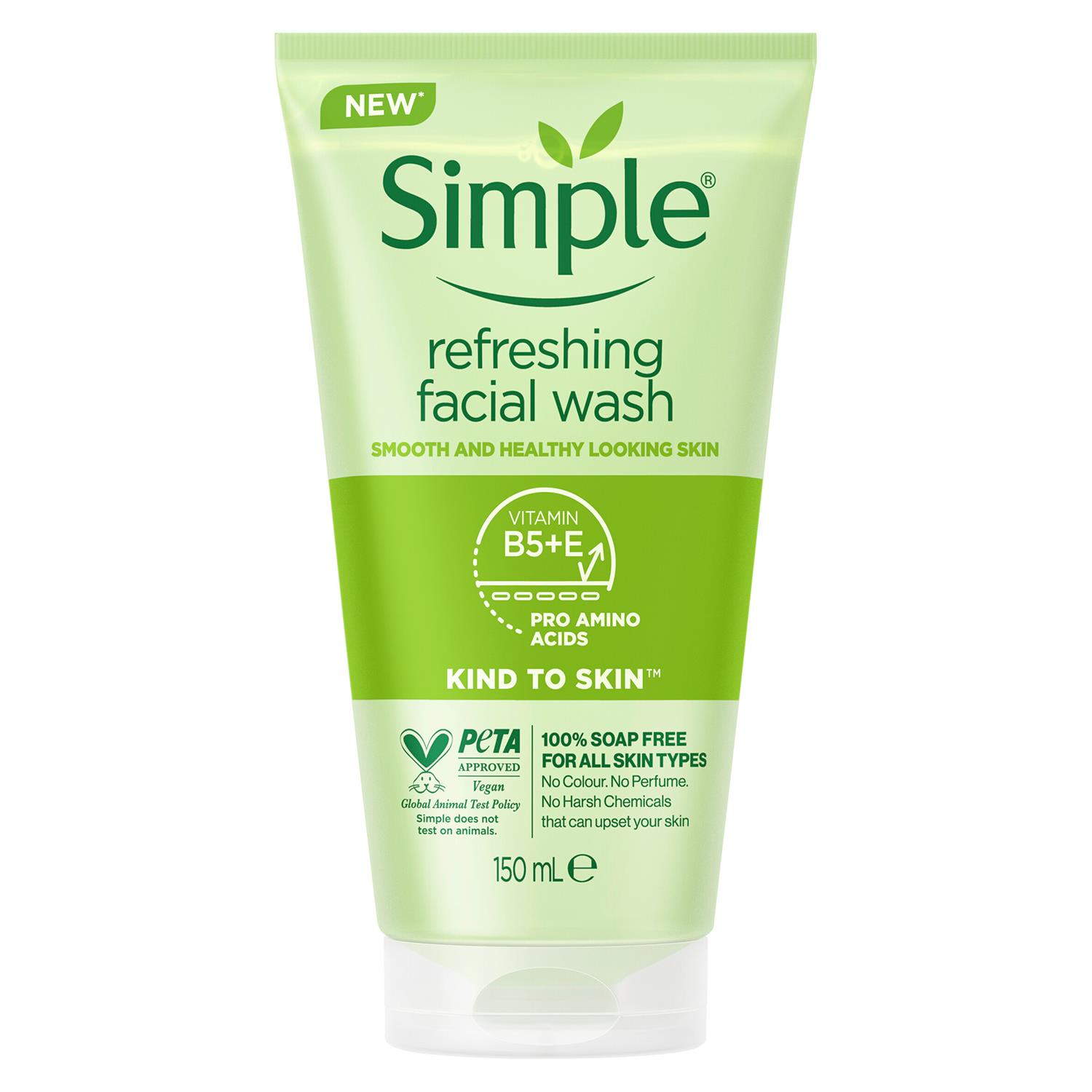 3 x 150ml Simple Kind to Skin Refreshing Soap Free Facial Gel Wash - Picture 18 of 19