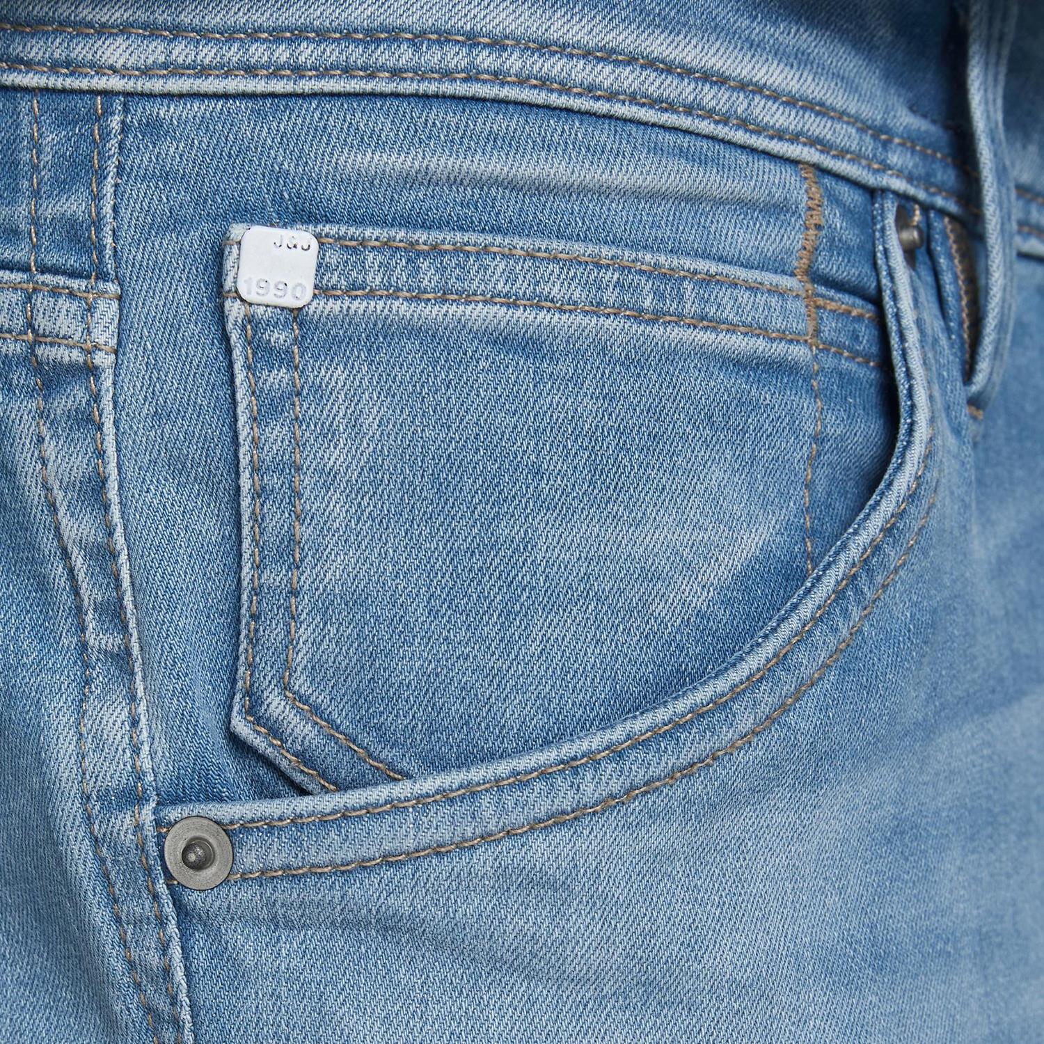 Mens denim jeans, Jack & Jones Glenn fox, Slim fit Blue Black or Light Blue Wash - Picture 26 of 30