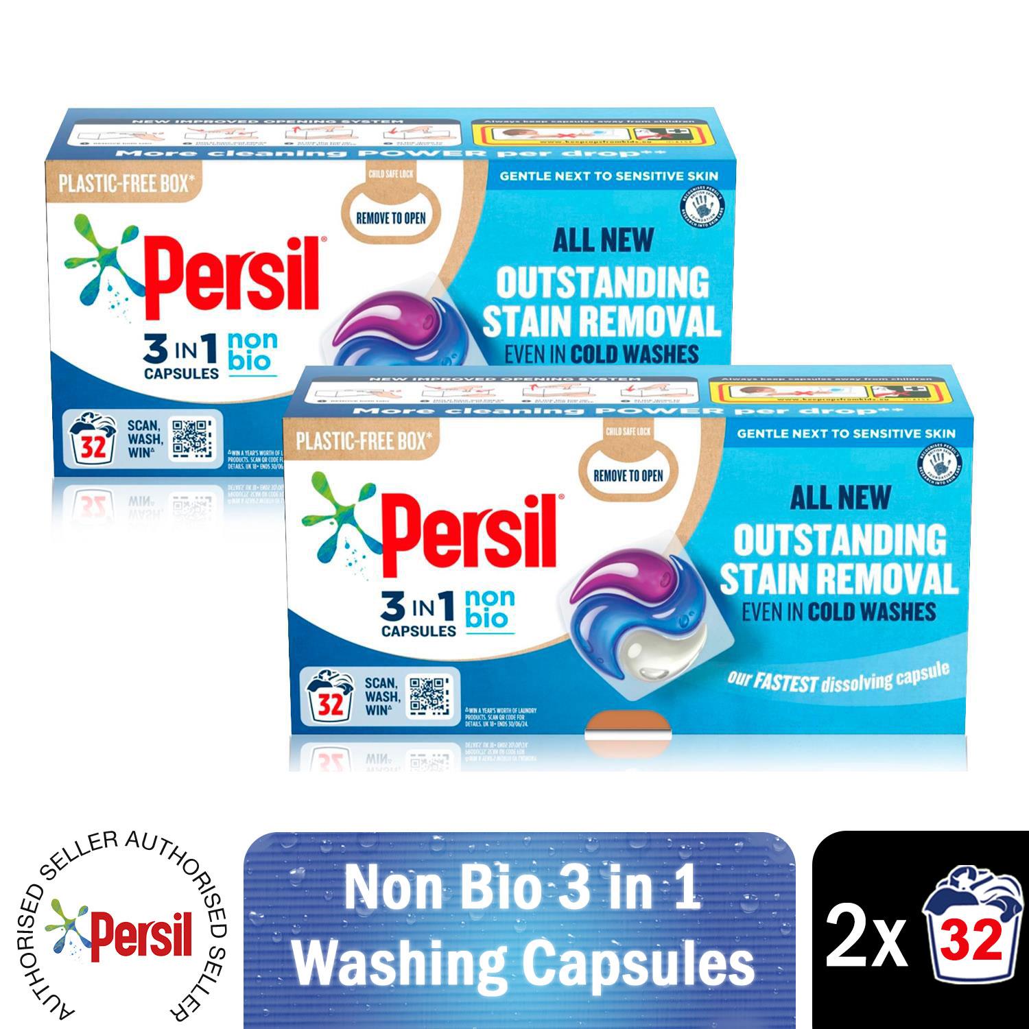 Persil 3-in-1 Washing Capsules, Colour Protect, Bio or Non-bio, 32 Washes - Picture 41 of 130