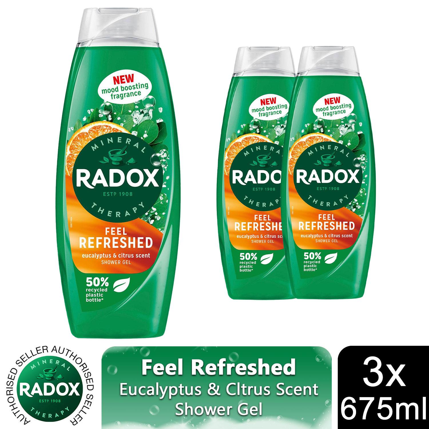 Gel de ducha terapia mineral Radox con nueva fragancia estimulante del estado de ánimo 675 ml, paquete de 3 - Imagen 29 de 45