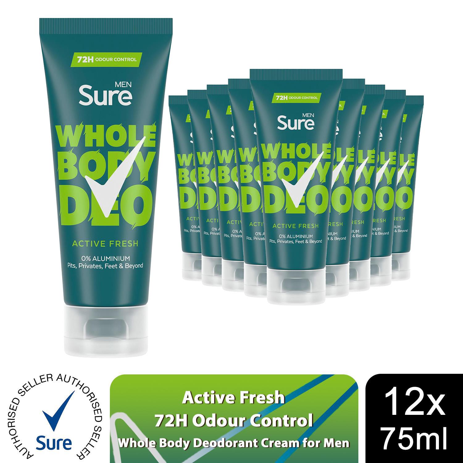 Sure Men Whole Body Deodorant Cream Ocean Rush & Active Fresh, 75ml - Picture 35 of 64